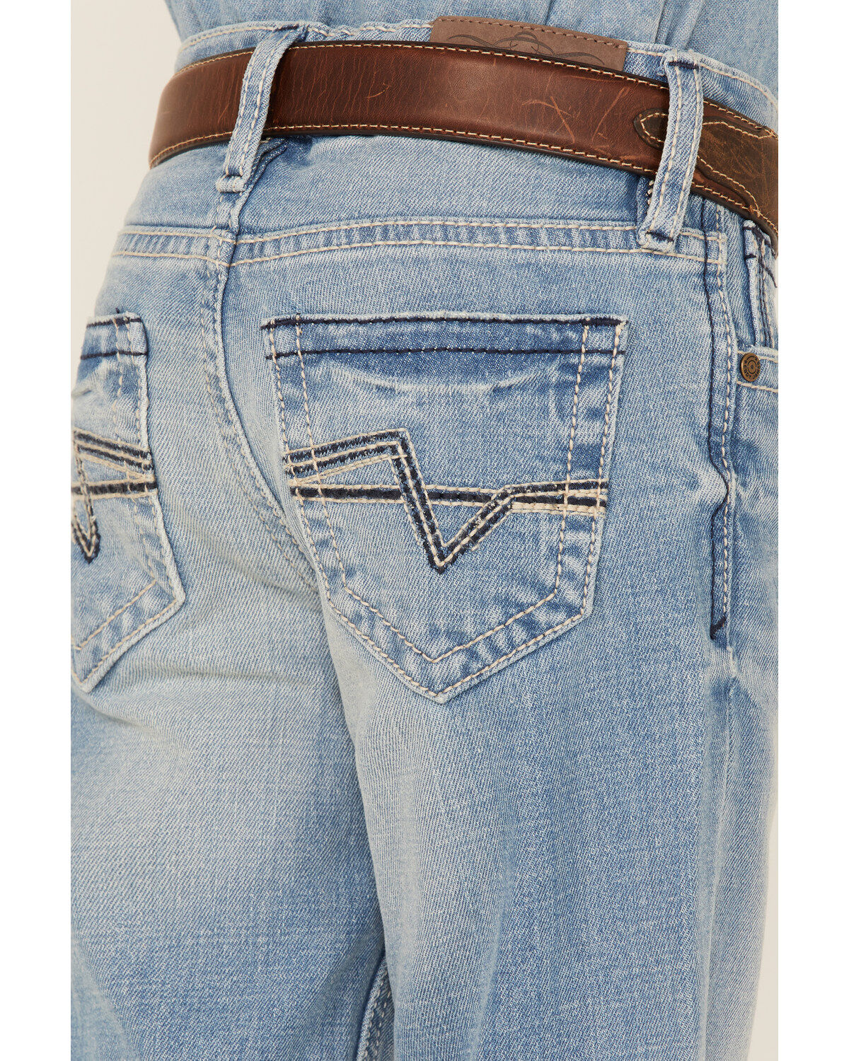 Cody James Boys' Arlo Light Wash Slim Bootcut Jeans