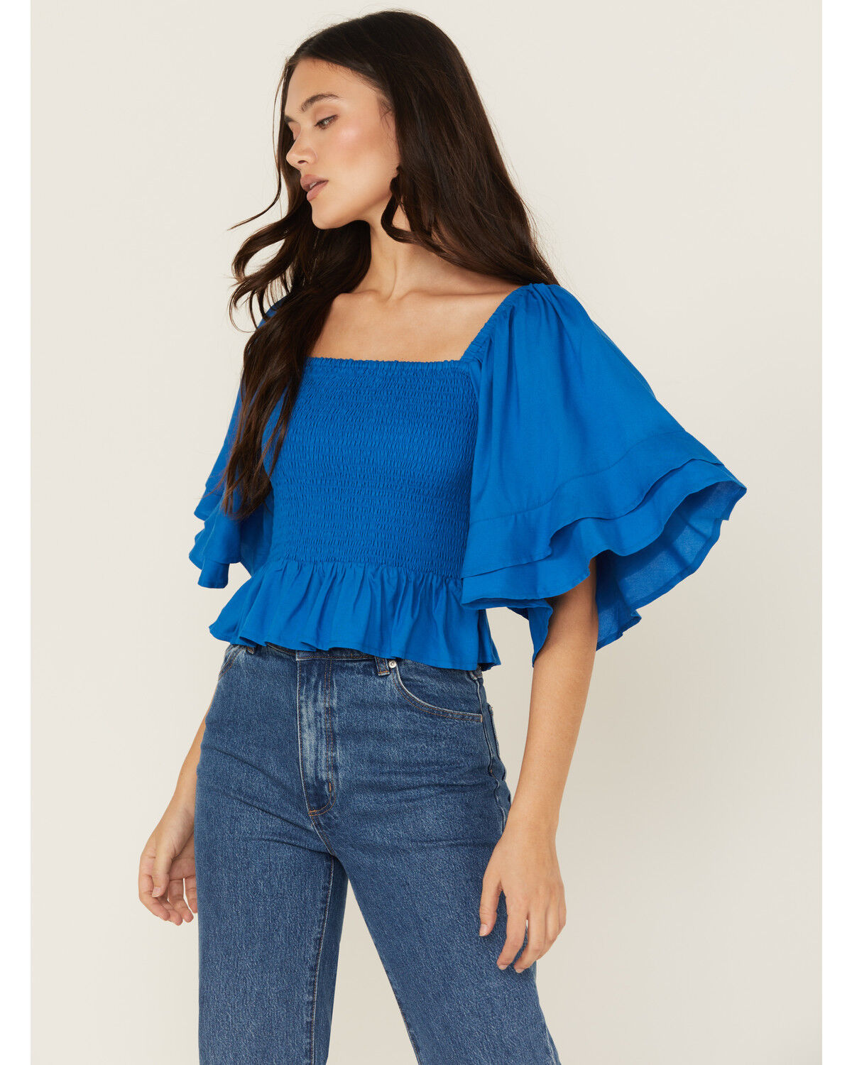 Shyanne Women's Ruffle Sleeve Top