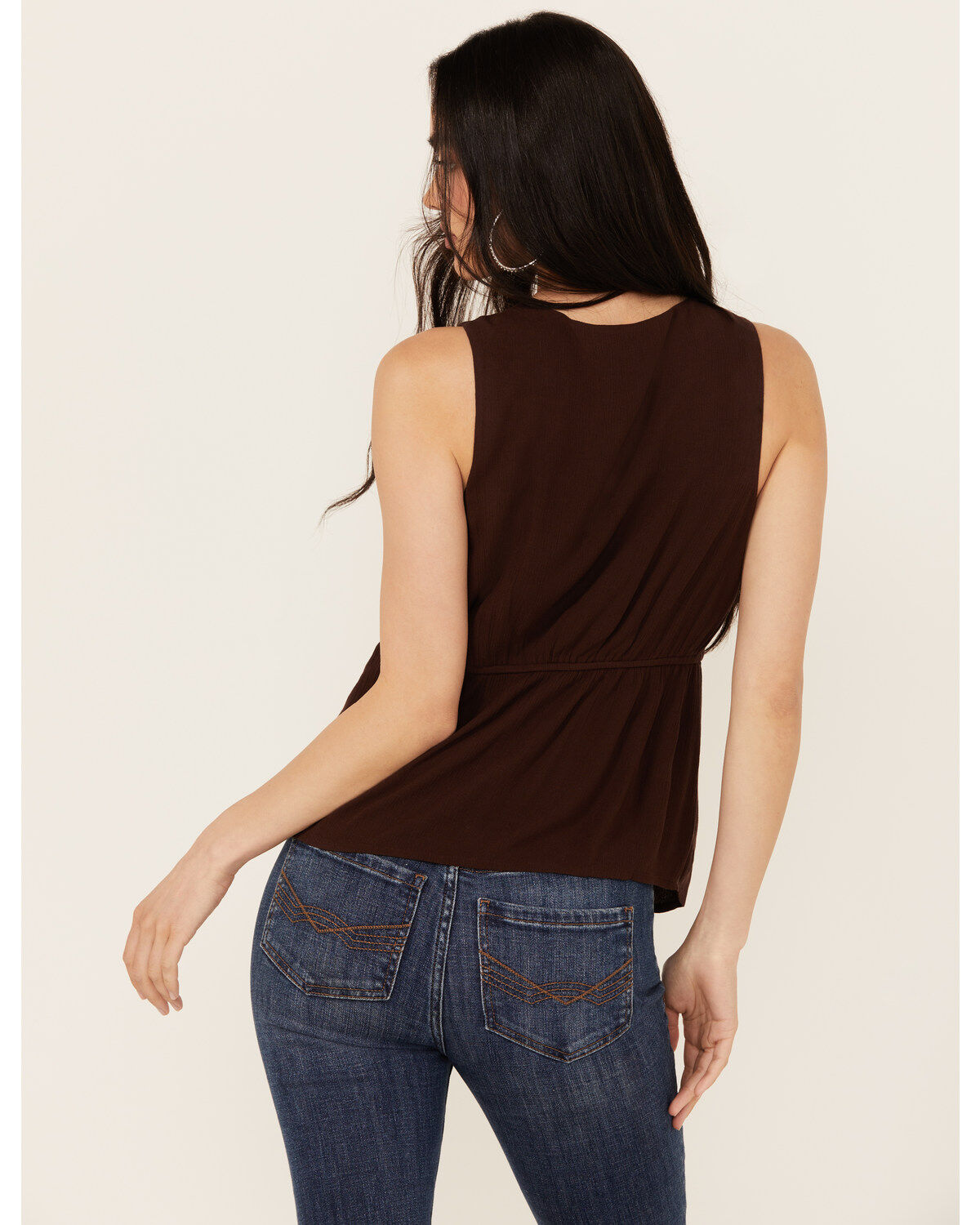 Idyllwind Women's Spruce Criss Cross Front Embellished Tank