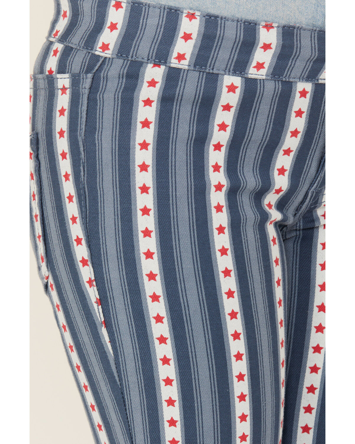 Rock & Roll Denim Americana Striped Flare Jeans