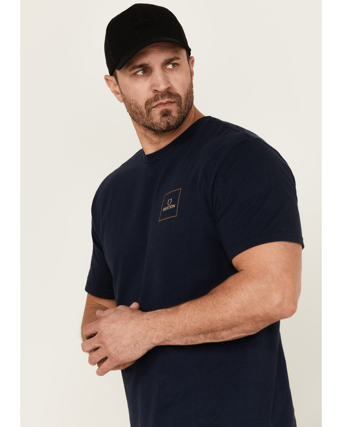 Brixton Men's Alpha Square logo Short Sleeve Graphic T-Shirt