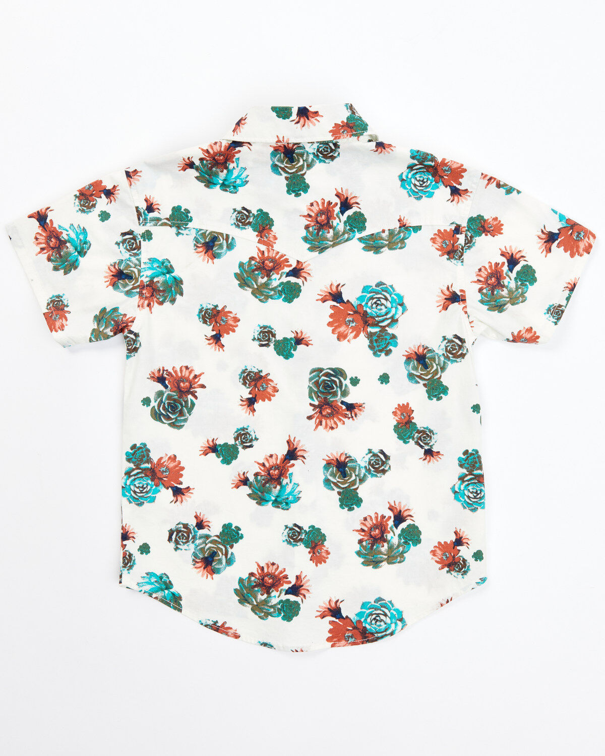 Shyanne Toddler Girls' Floral Print Short Sleeve Western Pearl Snap Shirt