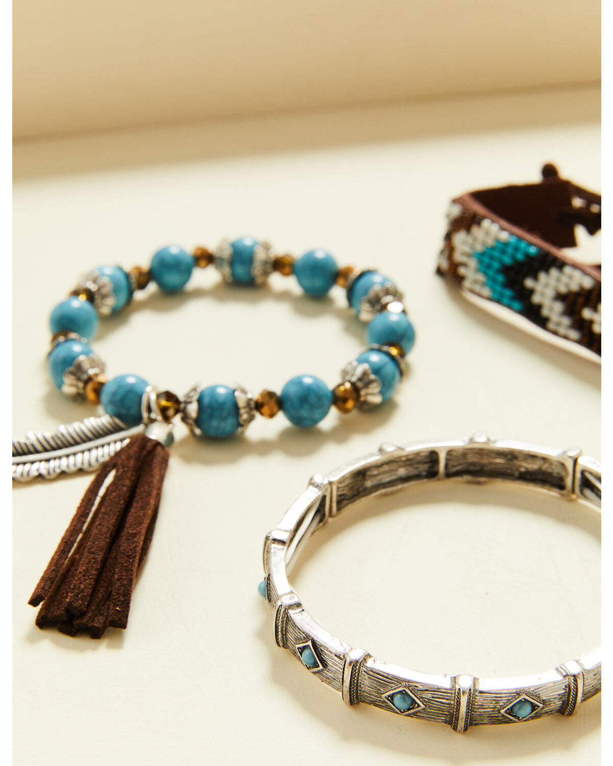 Shyanne Women's Summer Nights Turquoise Southwestern Beaded Bracelet Set
