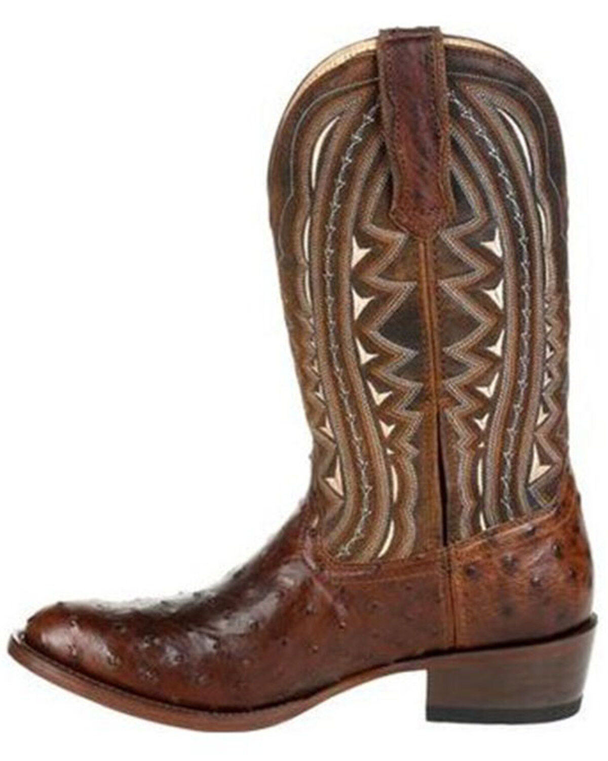 Durango Men's Exotic Full-Quill Ostrich Western Boots - Round Toe