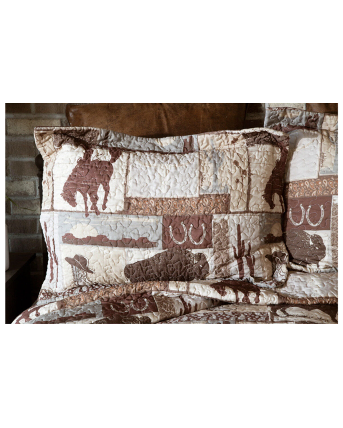 Carstens Home Wrangler Vintage Cowboy King Quilt Set - 3-Piece