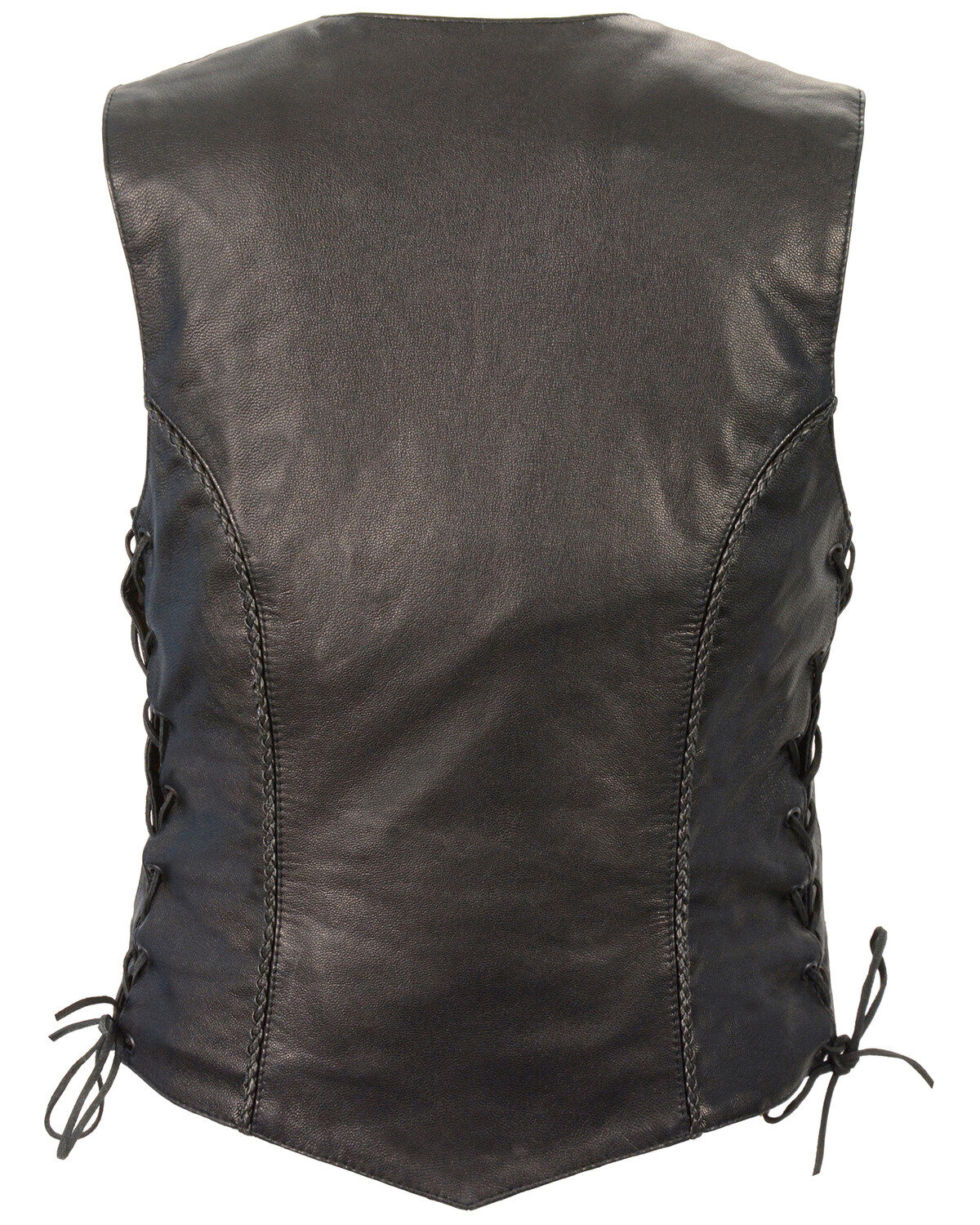 Milwaukee Leather Women's Braided Side Lace Lightweight Snap Front Vest - 5X