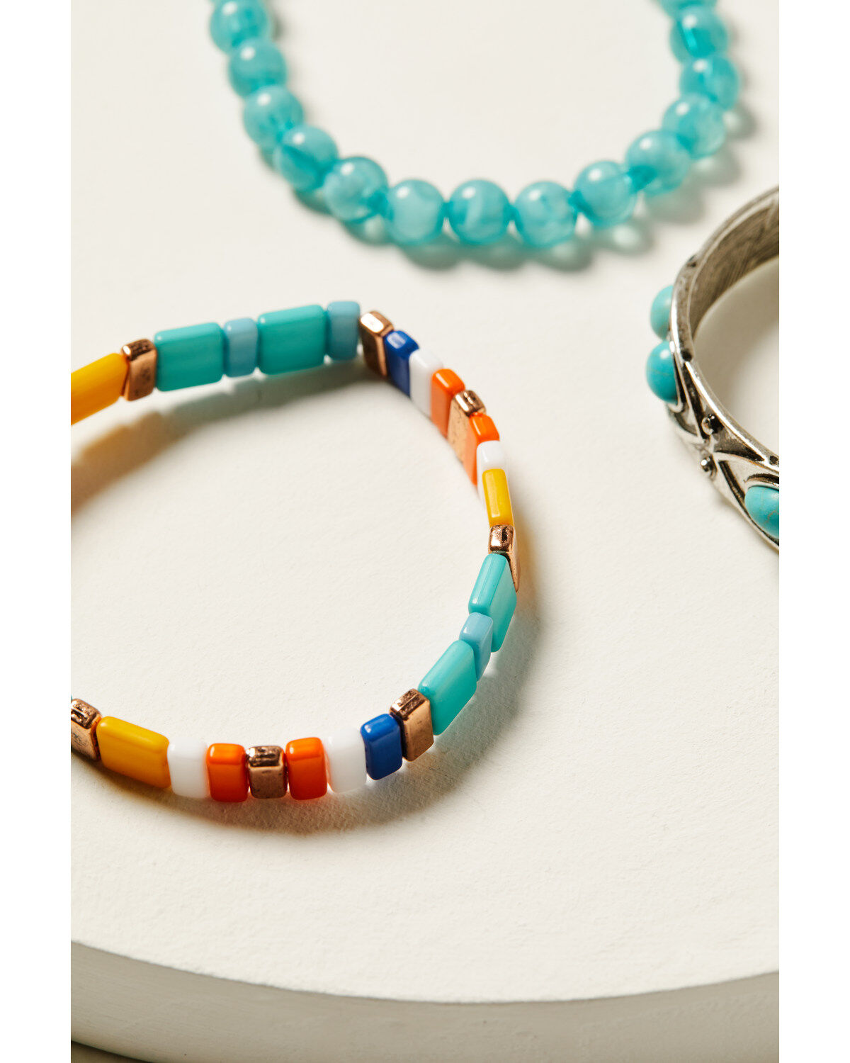Shyanne Women's Turquoise & Silver 3-piece Bracelet Set