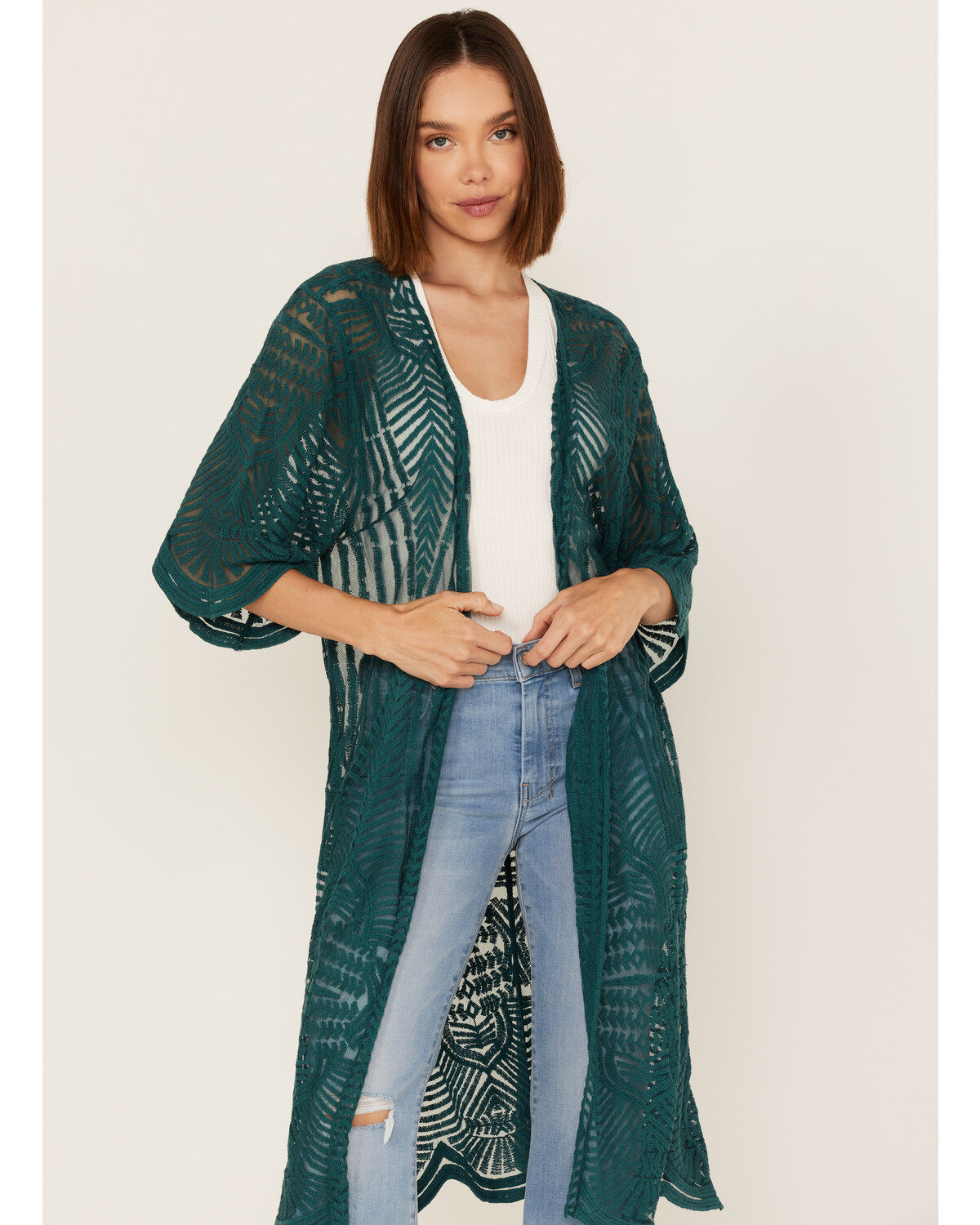 Shyanne Women's Geo Lace Kimono