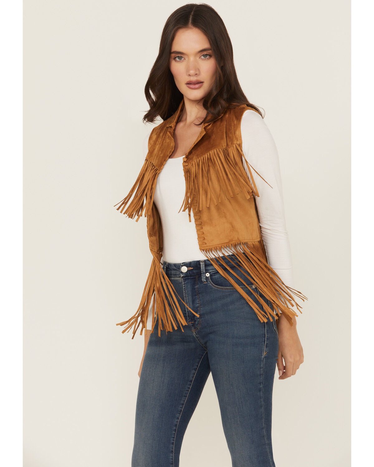Wrangler X Lainey Wilson Women's Festival Fringe Faux Suede Vest