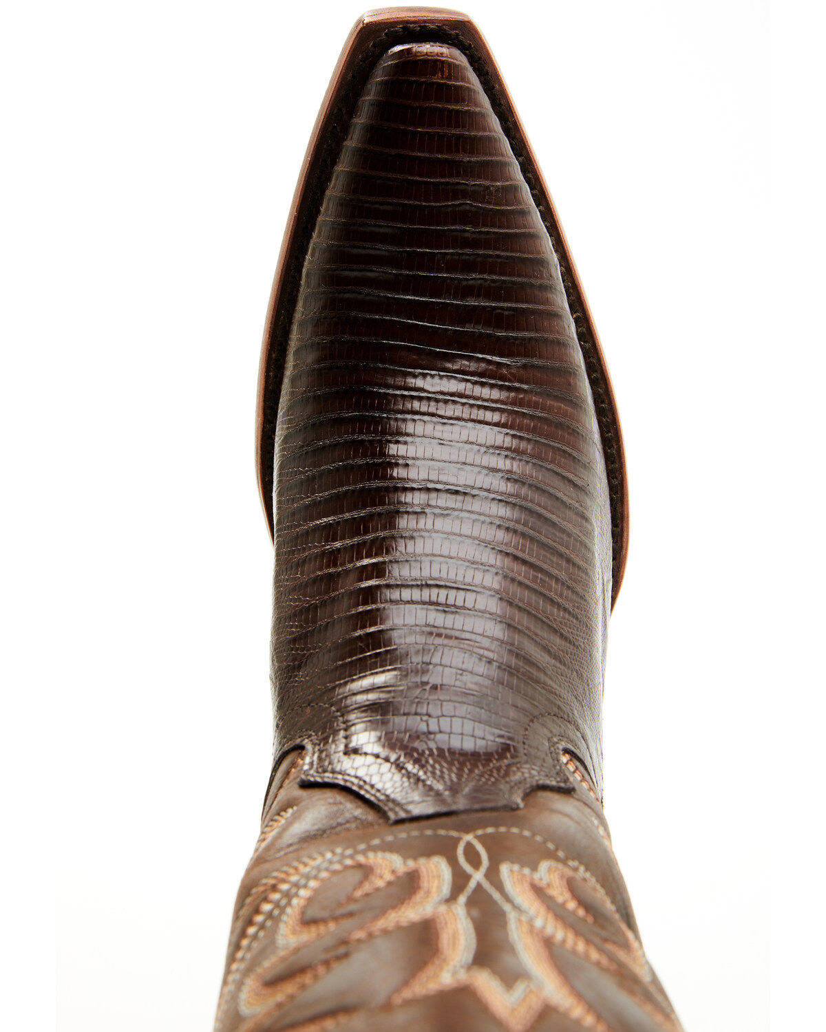 Shyanne Women's Cocoa Exotic Lizard Western Boots - Snip Toe