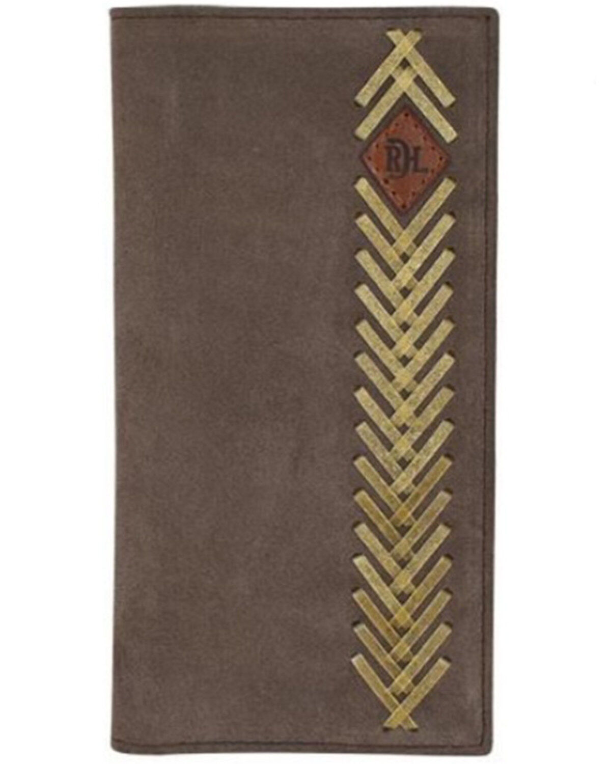 Red Dirt Hat Men's Roughout Herringbone Rawhide Rodeo Wallet