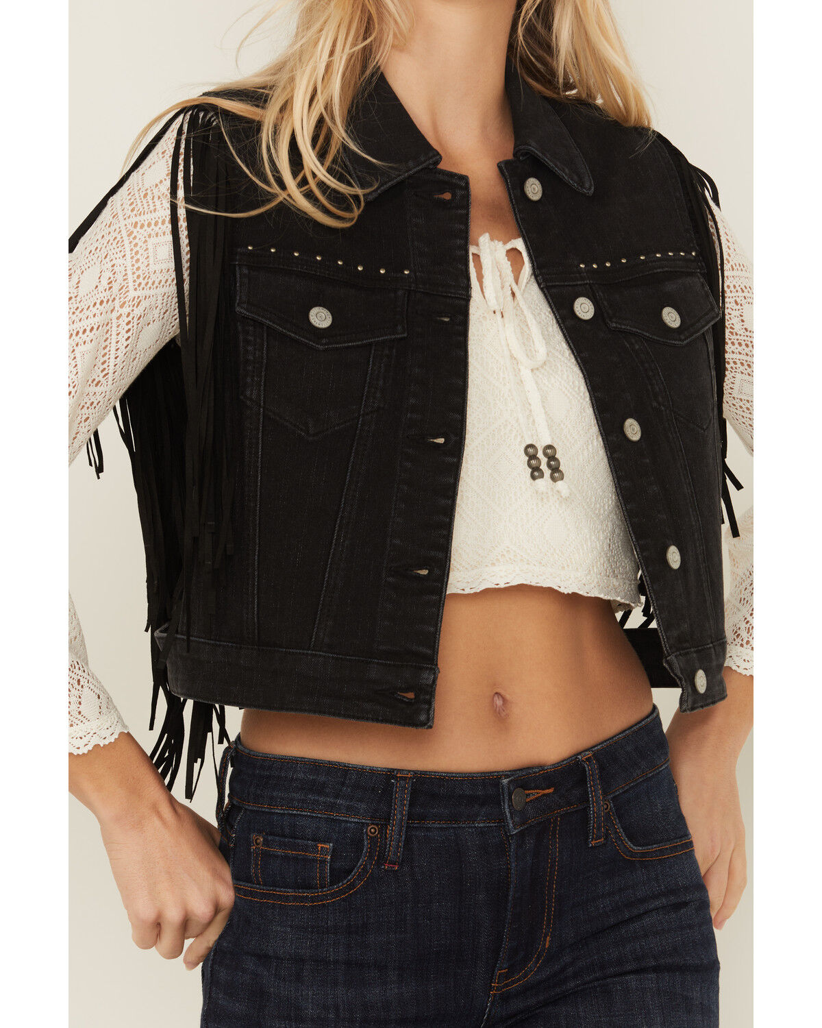 Idyllwind Women's Studded Fringe Vest