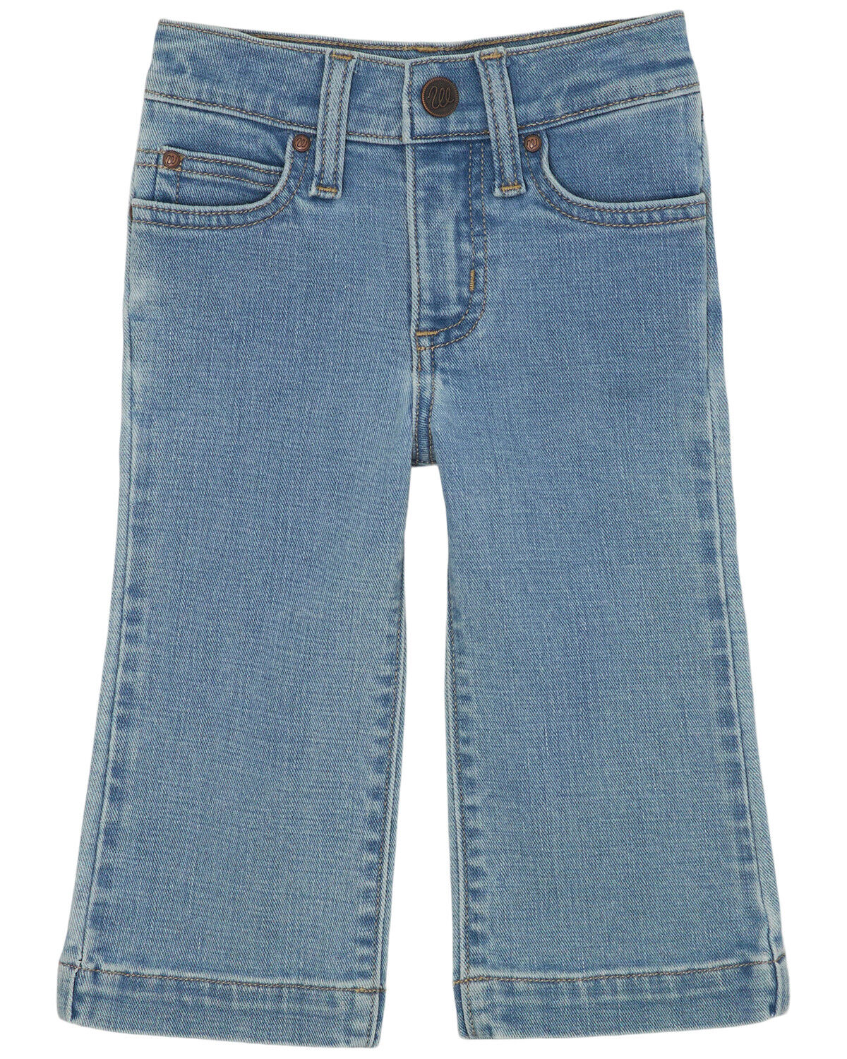Wrangler Toddler Girls' Light Wash Trouser Denim Jeans