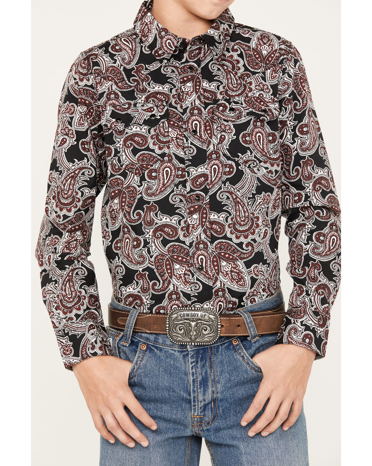Cody James Boys' Johnny Ringo Long Sleeve Snap Western Shirt