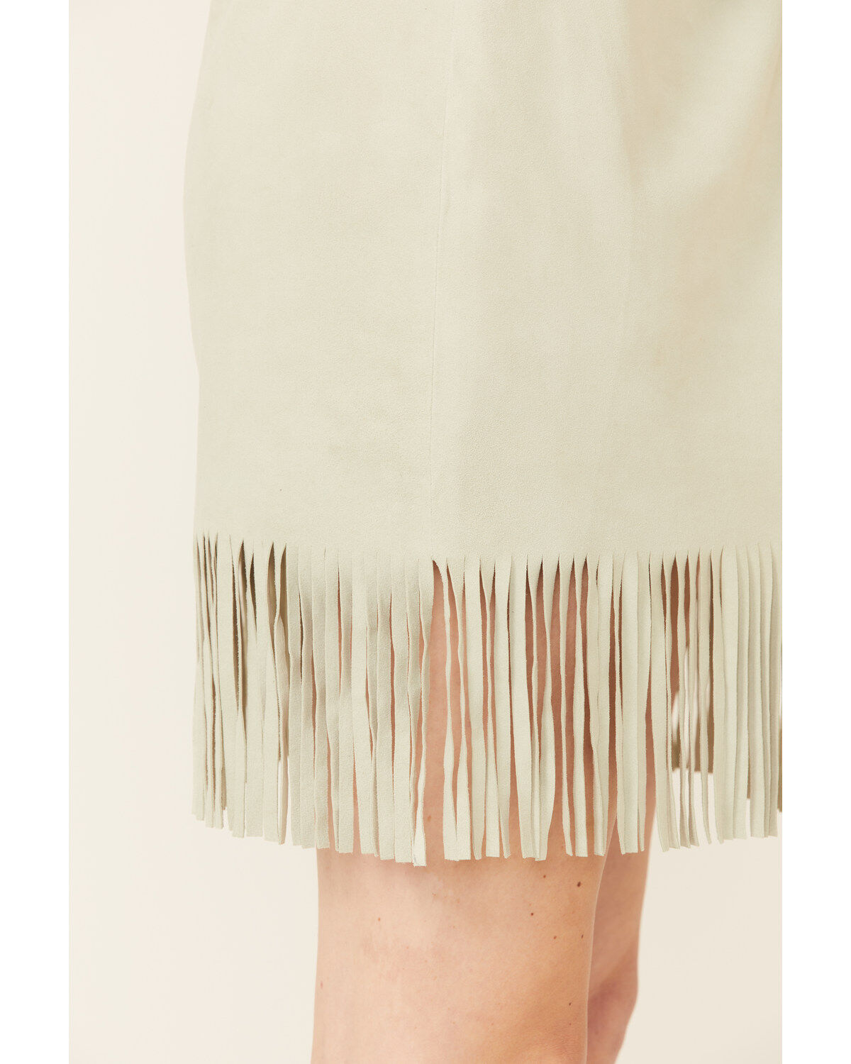 Double D Ranch Women's Dee Belted Fringe Leather Skirt