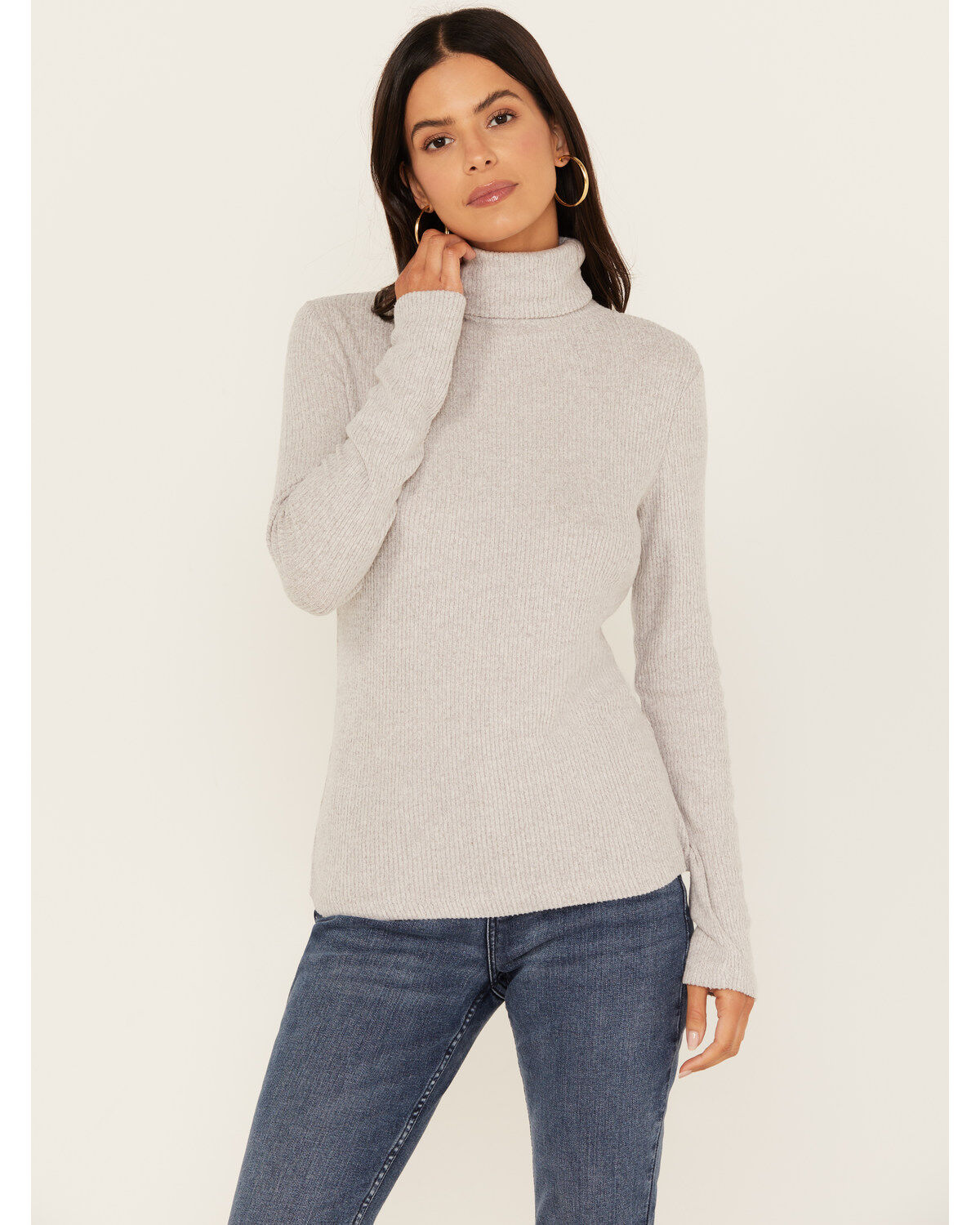 Miss Me Women's Long Sleeve Turtleneck Top