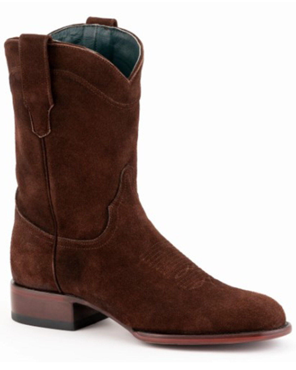 Ferrini Men's Roughrider Pull-On Roughout Western Boot - Round Toe