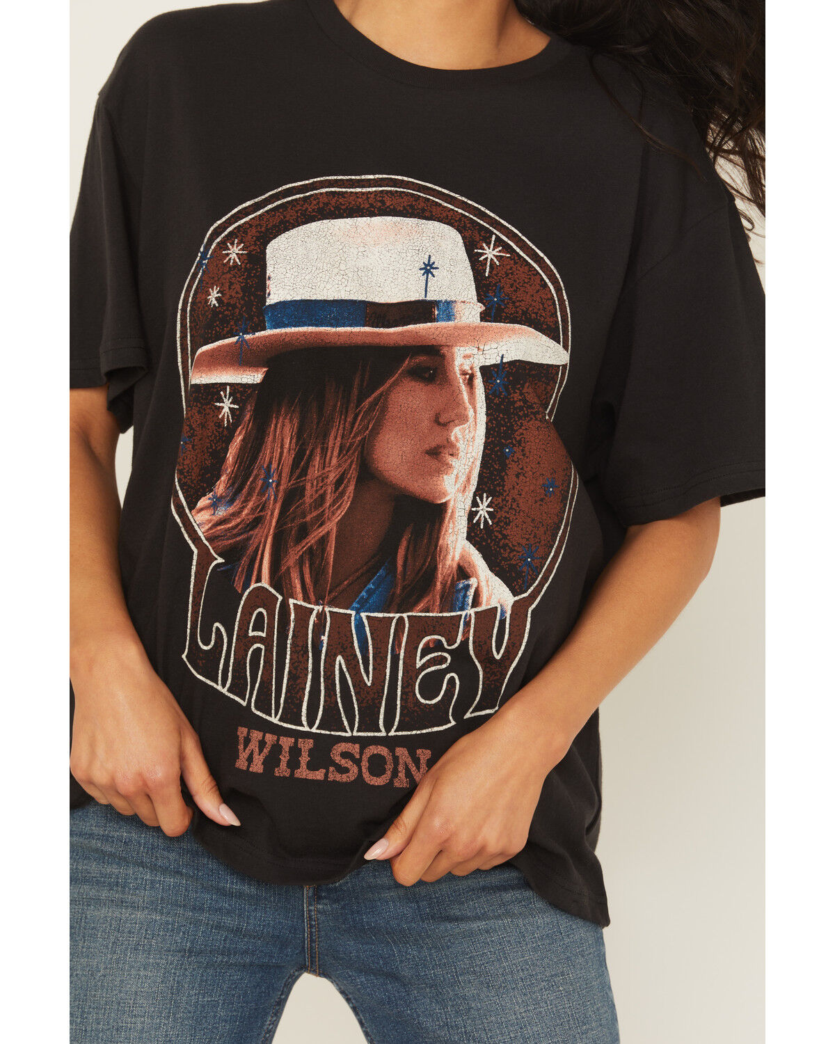 Wrangler X Lainey Wilson Women's Studded Girlfriend Short Sleeve Graphic Tee
