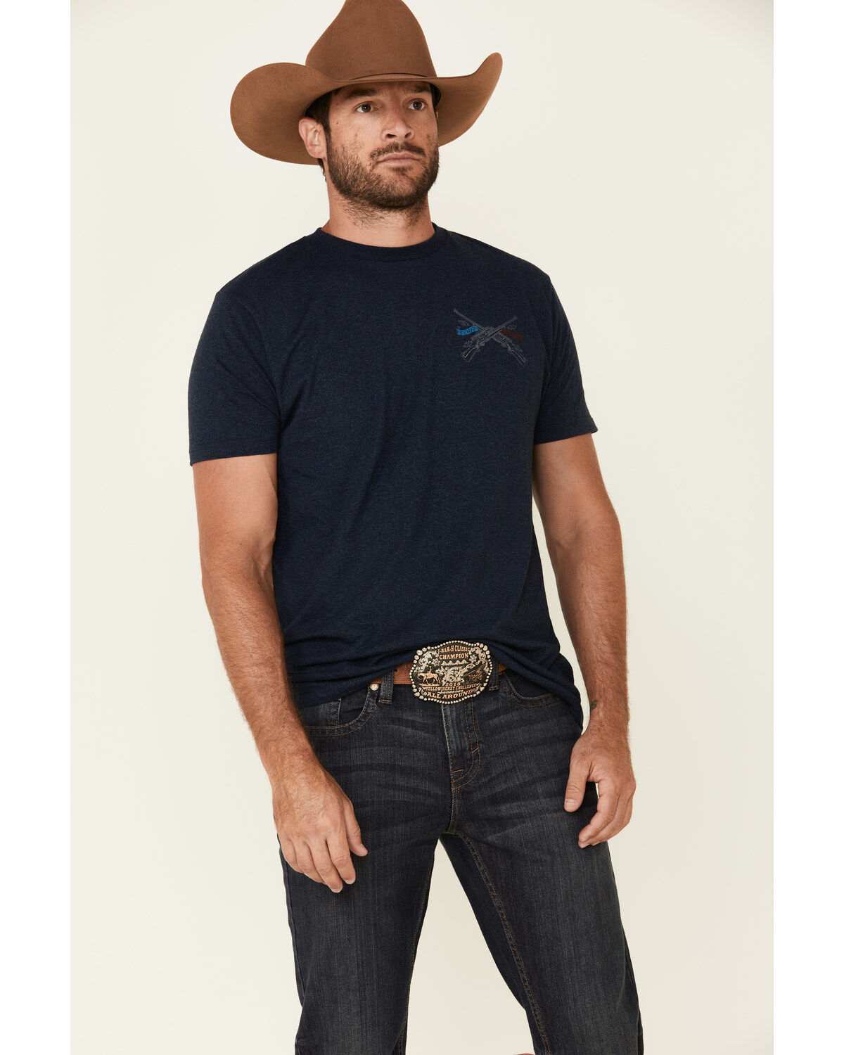 Cody James Men's Barn Sour Dark Wash Slim Straight Stretch Denim Jeans