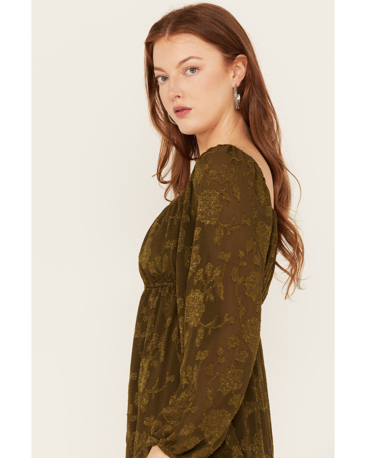 Jolt Women's Jacquard Long Sleeve Mini Dress