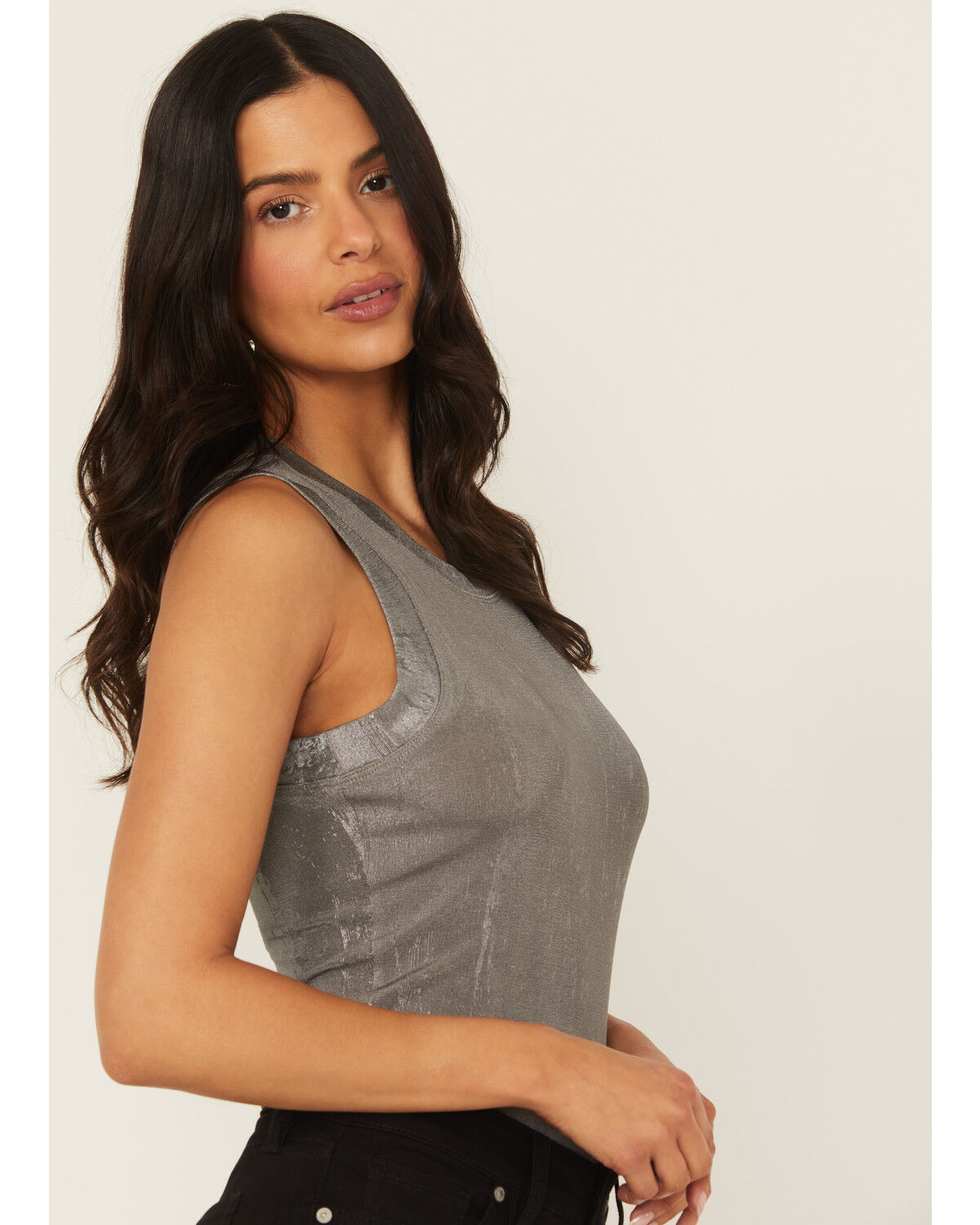 Revel Women's Silver Shimmer Tank
