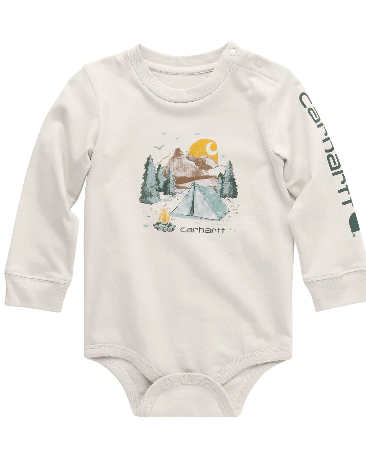 Carhartt Infant Boys' Camping Logo Long Sleeve Onesie