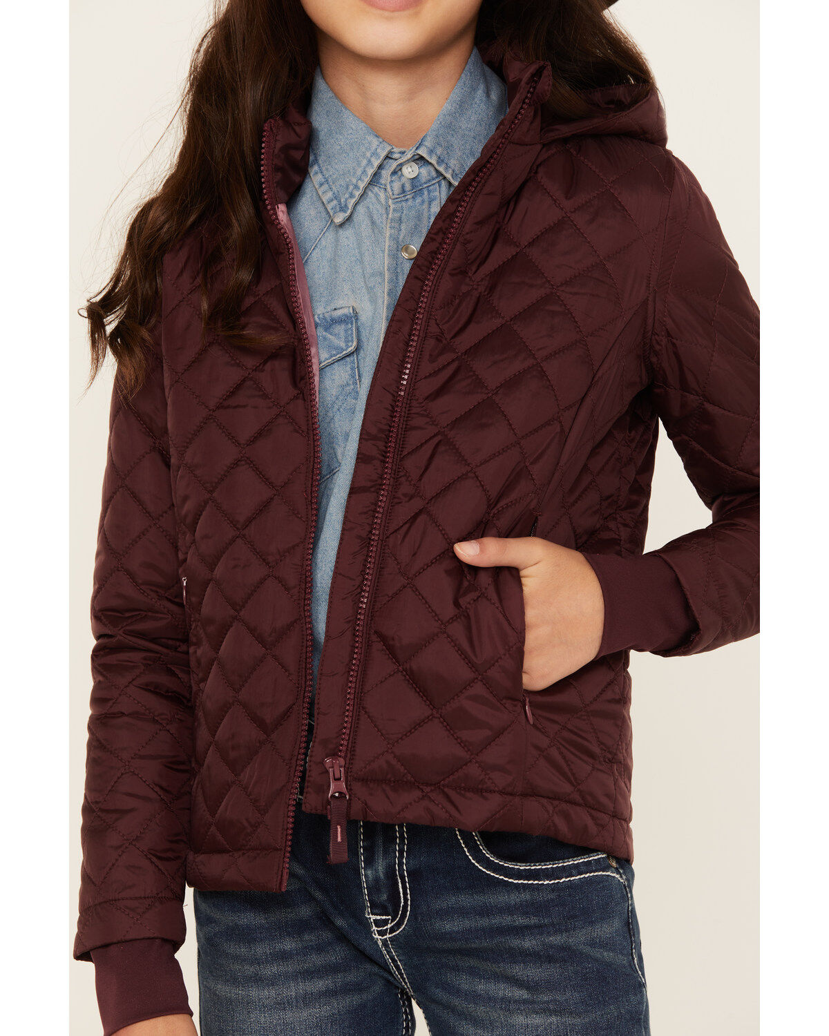 Shyanne Girl's Diamond Hooded Puffer Jacket