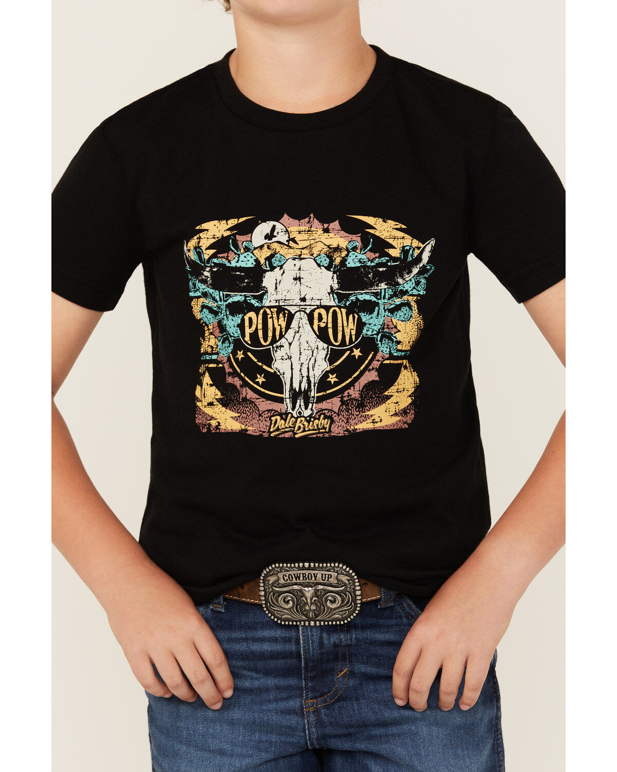 Rock & Roll Denim Boys' Steerhead Short Sleeve Graphic T-Shirt