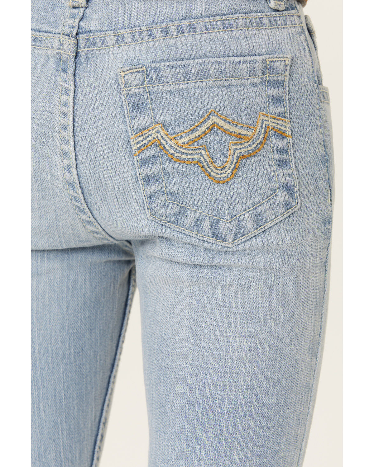 Shyanne Little Girls' Destructed Knee Flare Jeans