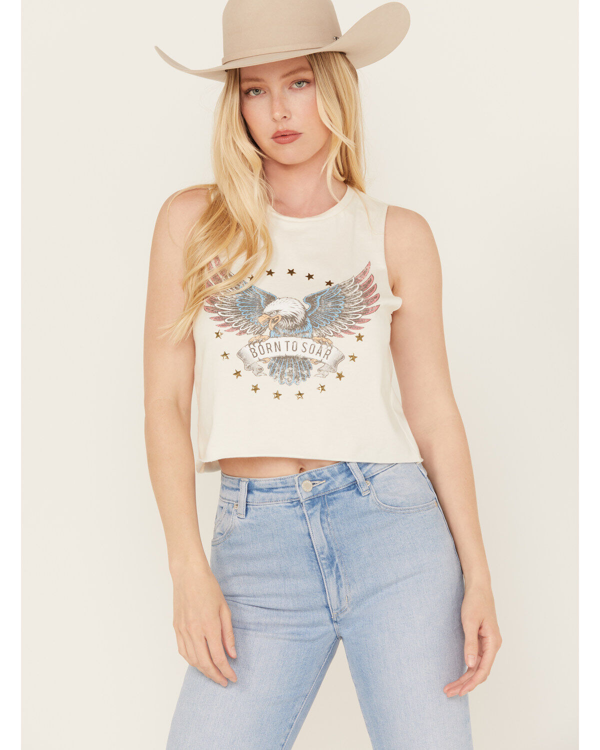 Youth in Revolt Women's Born to Soar Eagle Studded Tank