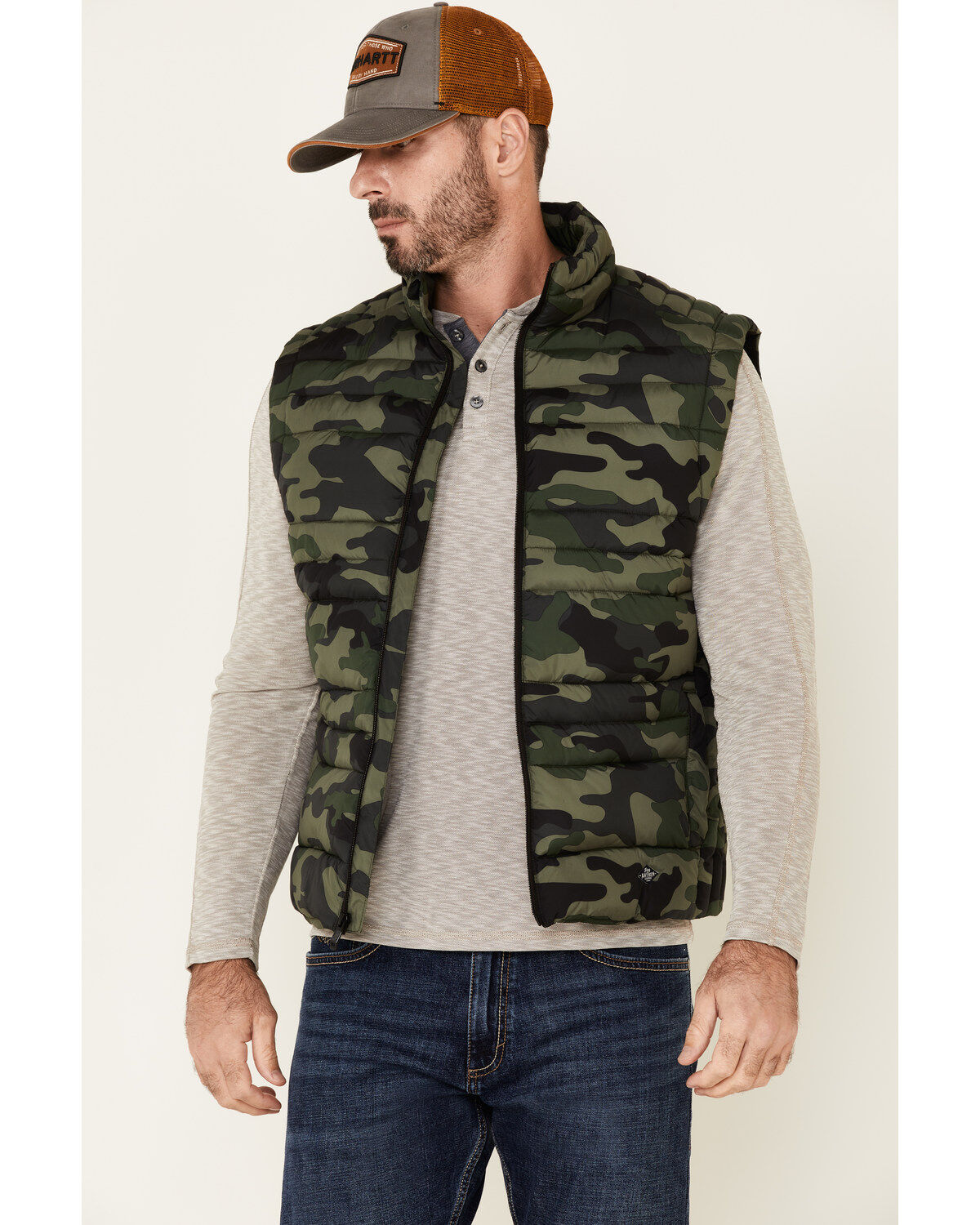 Flag & Anthem Men's Green Erieville Camo Print Puffer Vest