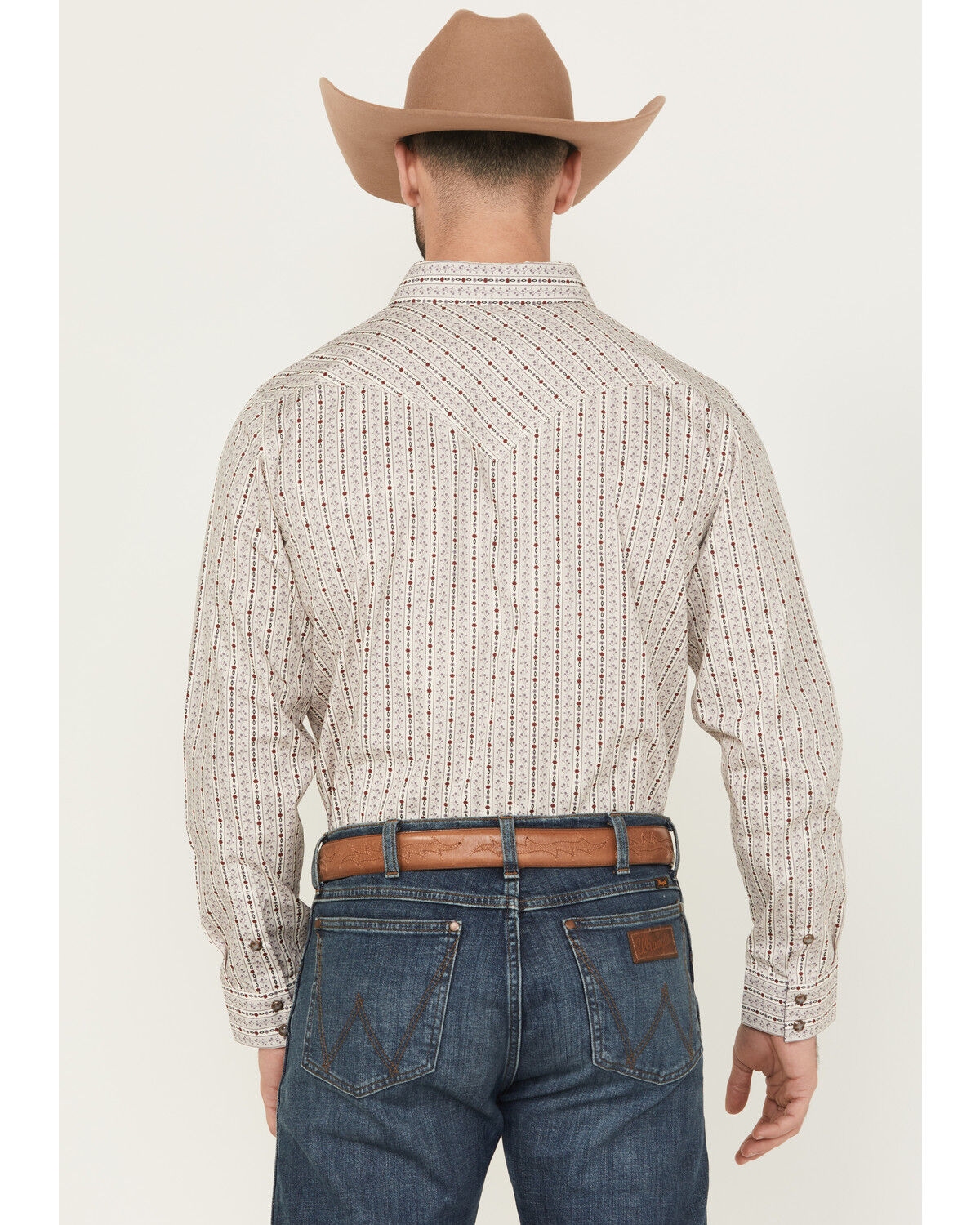 Moonshine Spirit Men's Trench Town Striped Long Sleeve Snap Western Shirt