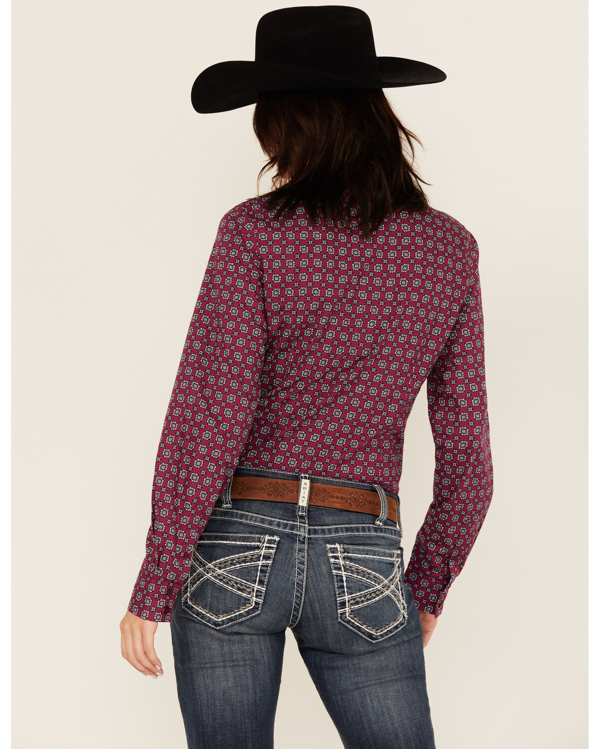 Cinch Women's Geo Print Long Sleeve Button-Down Western Shirt