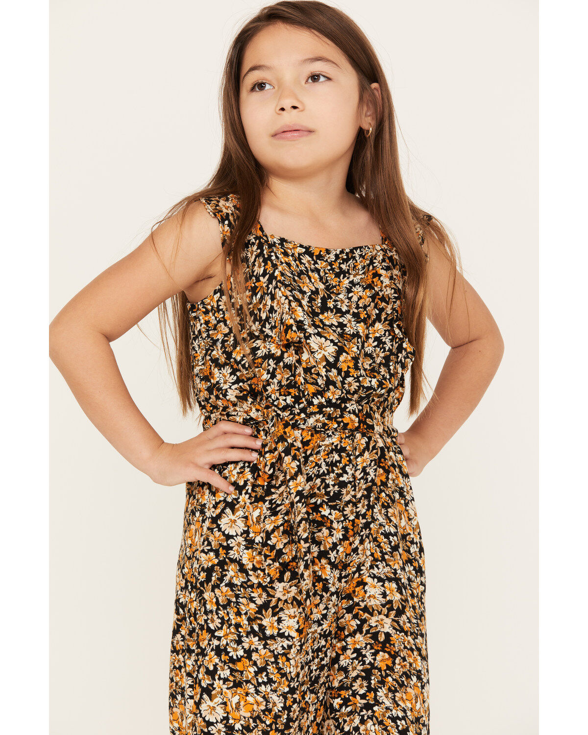 Hayden Girls' Floral Print Sleeveless Jumpsuit