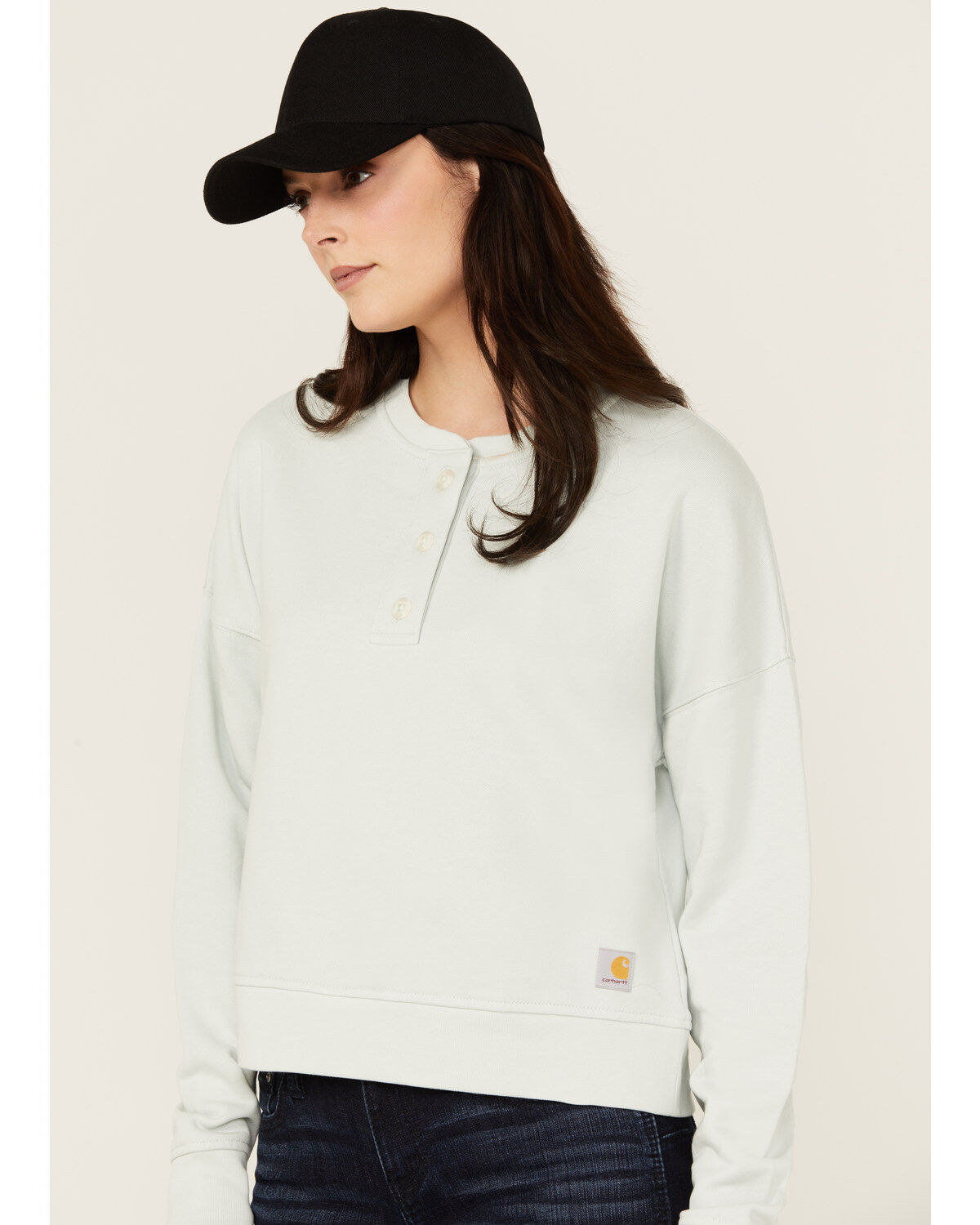 Carhartt Women's Loose Fit Midweight Henley Sweatshirt