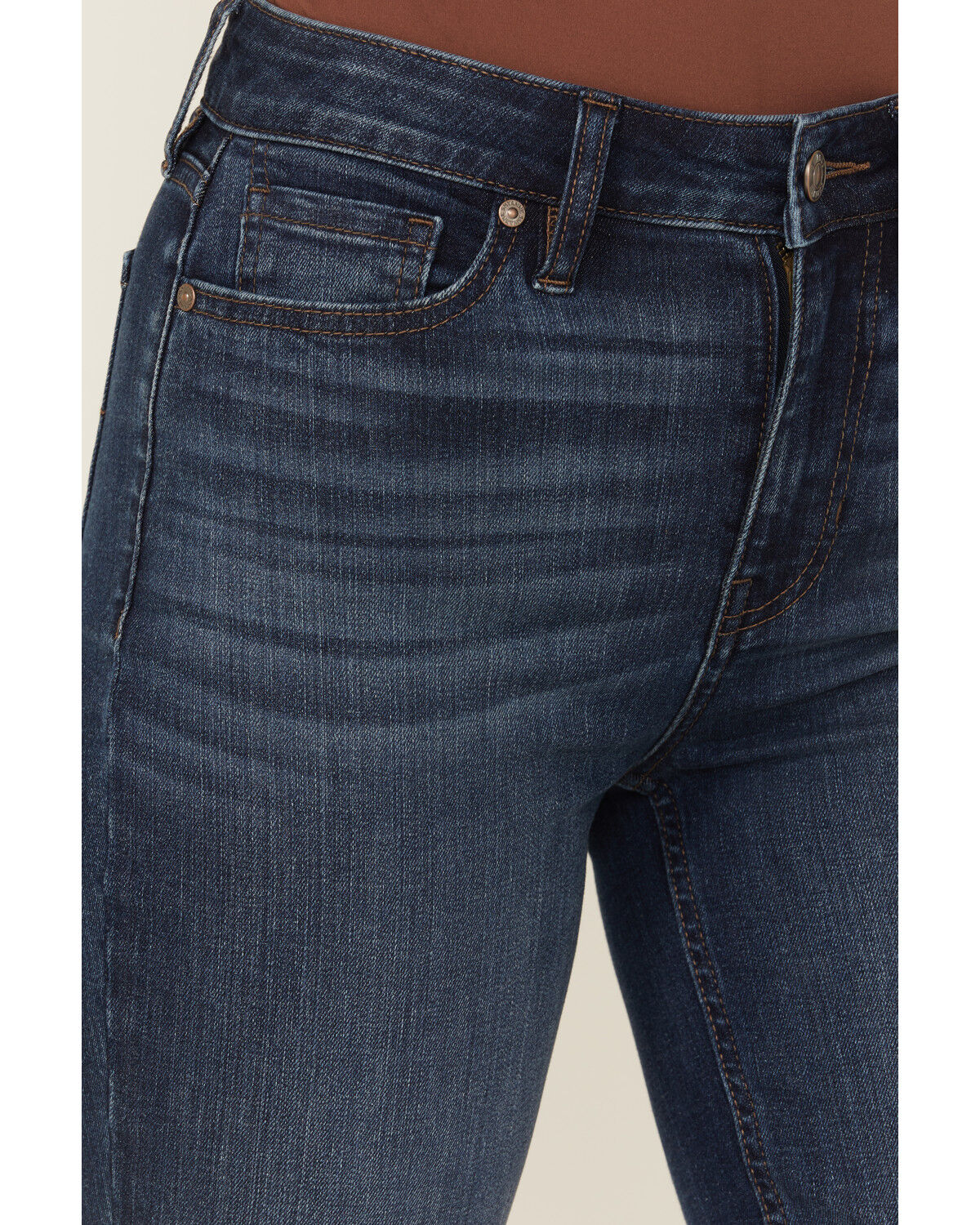 Shyanne Women's Joni Medium Wash High Rise Trouser Stretch Denim Jeans