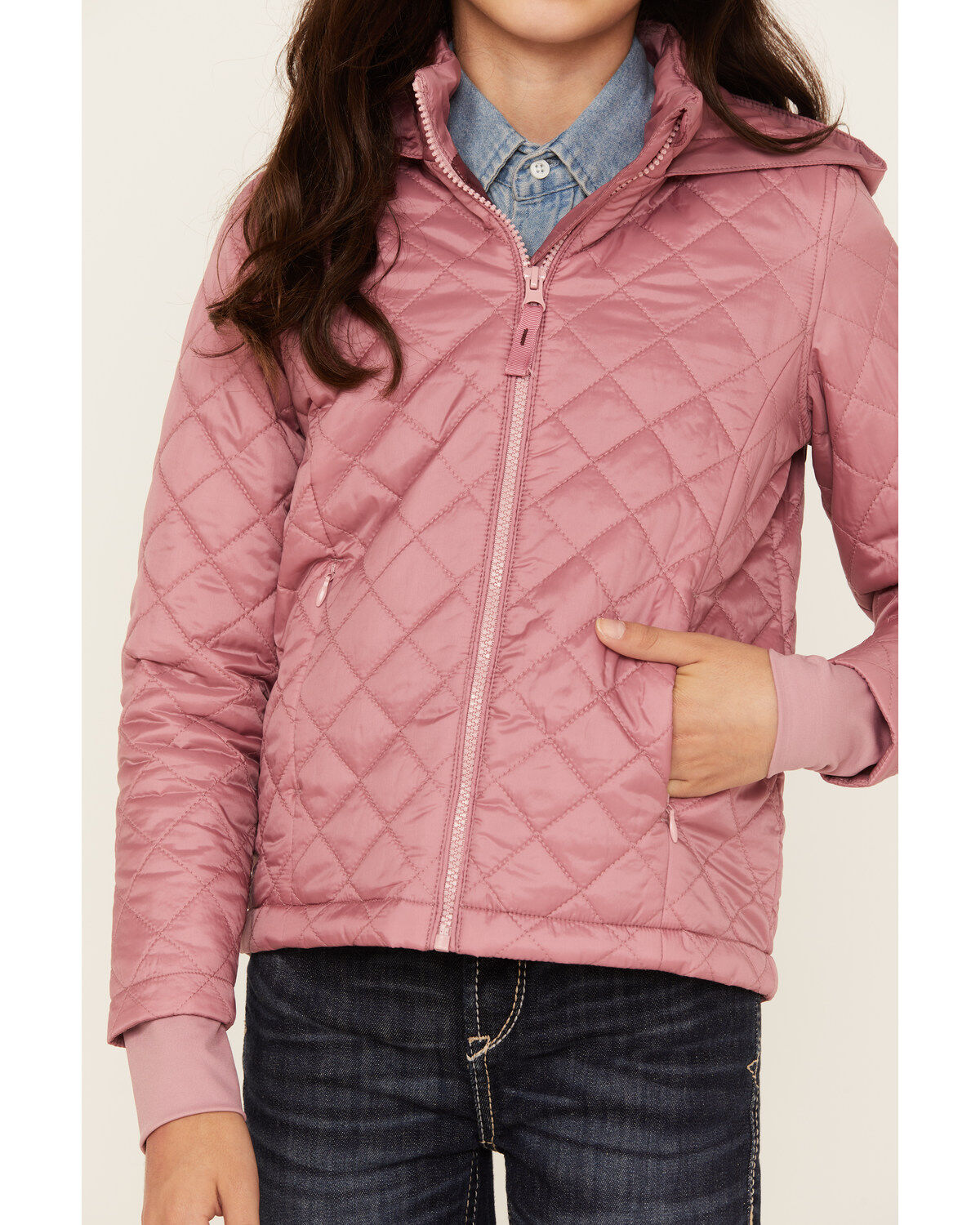 Shyanne Girls' Diamond Hooded Puffer Jacket