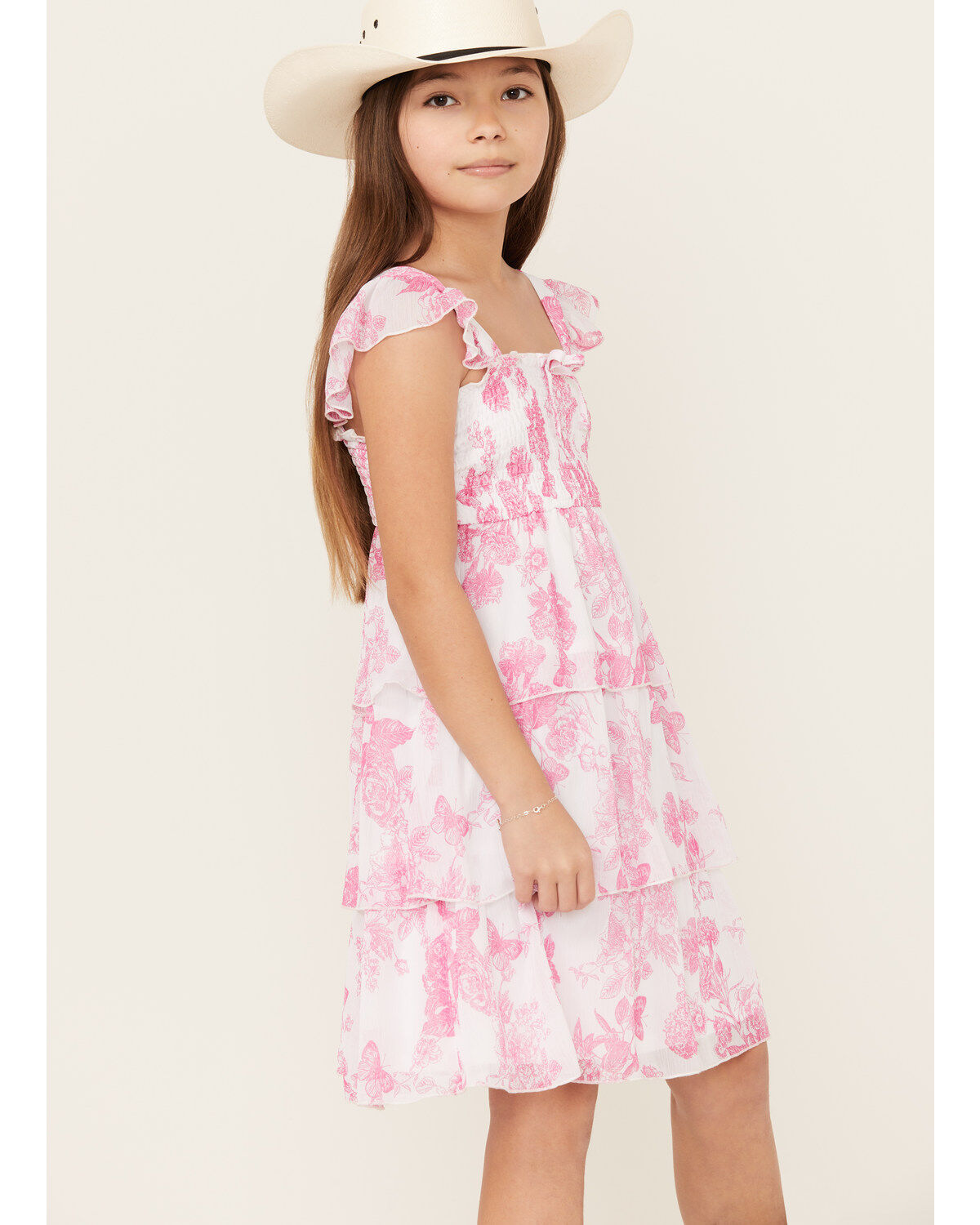 Sugar California Girls' Printed Smocked Dress