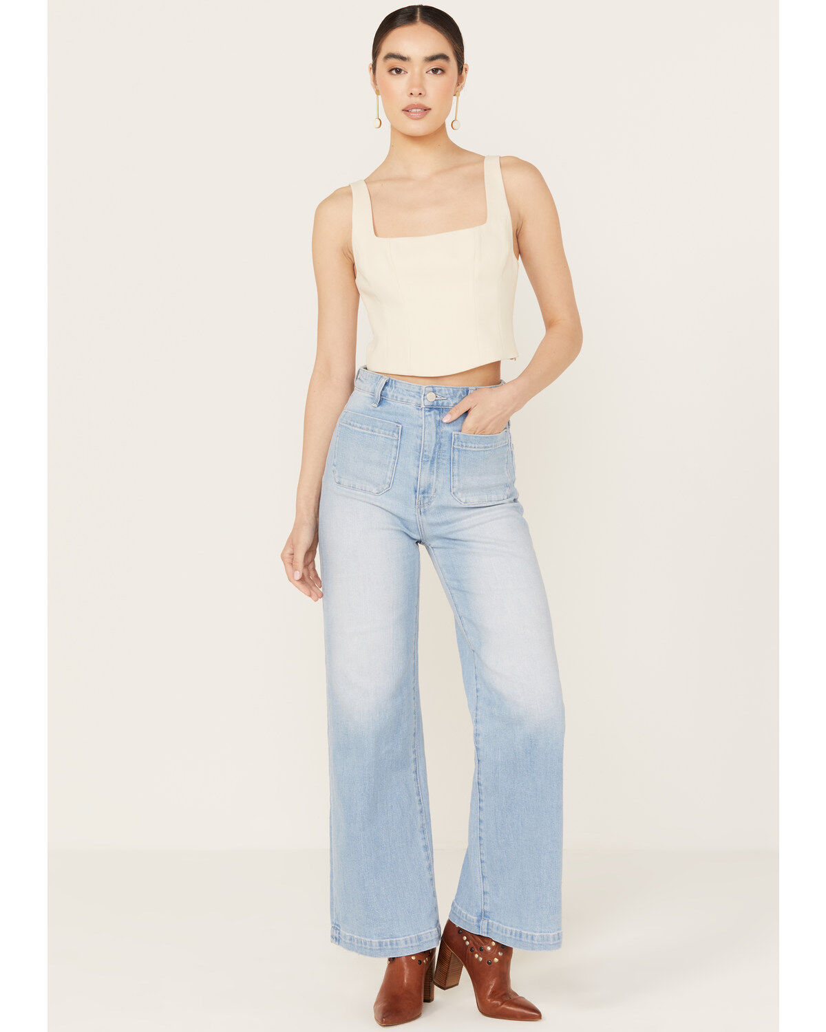 Rolla's Women's Light Wash High Rise Sailor Jeans