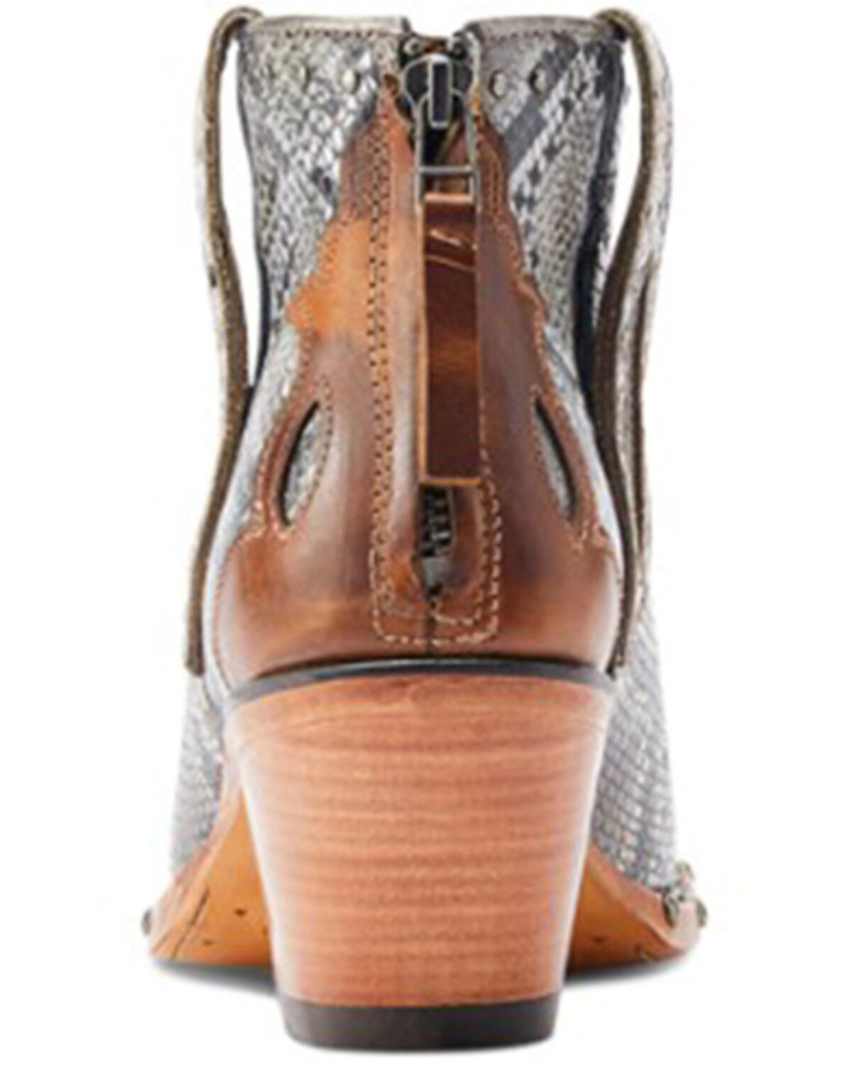 Ariat Women's Greely Snake Print Booties - Snip Toe