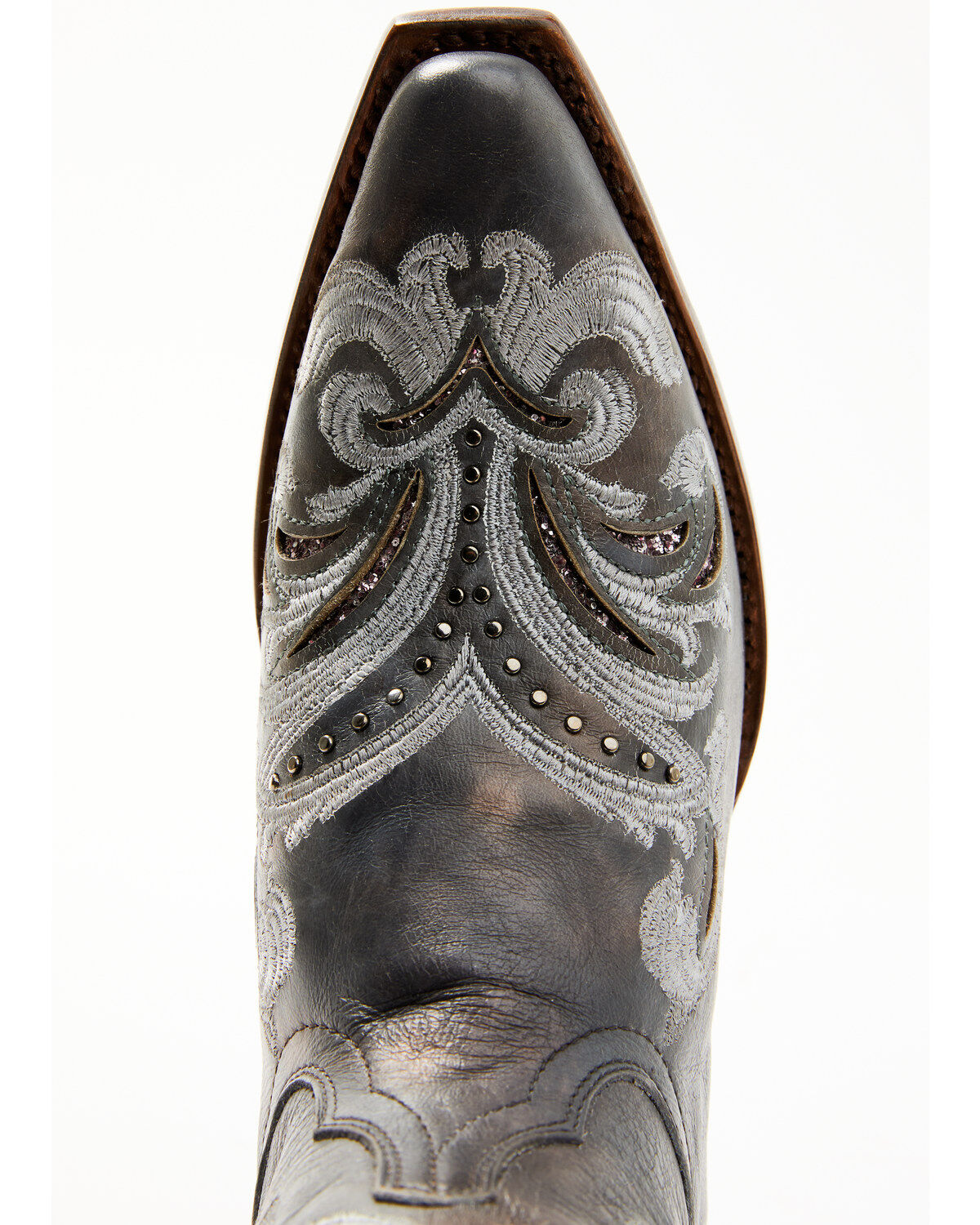 Shyanne Women's Iona Floral Studded Western Boots - Snip Toe