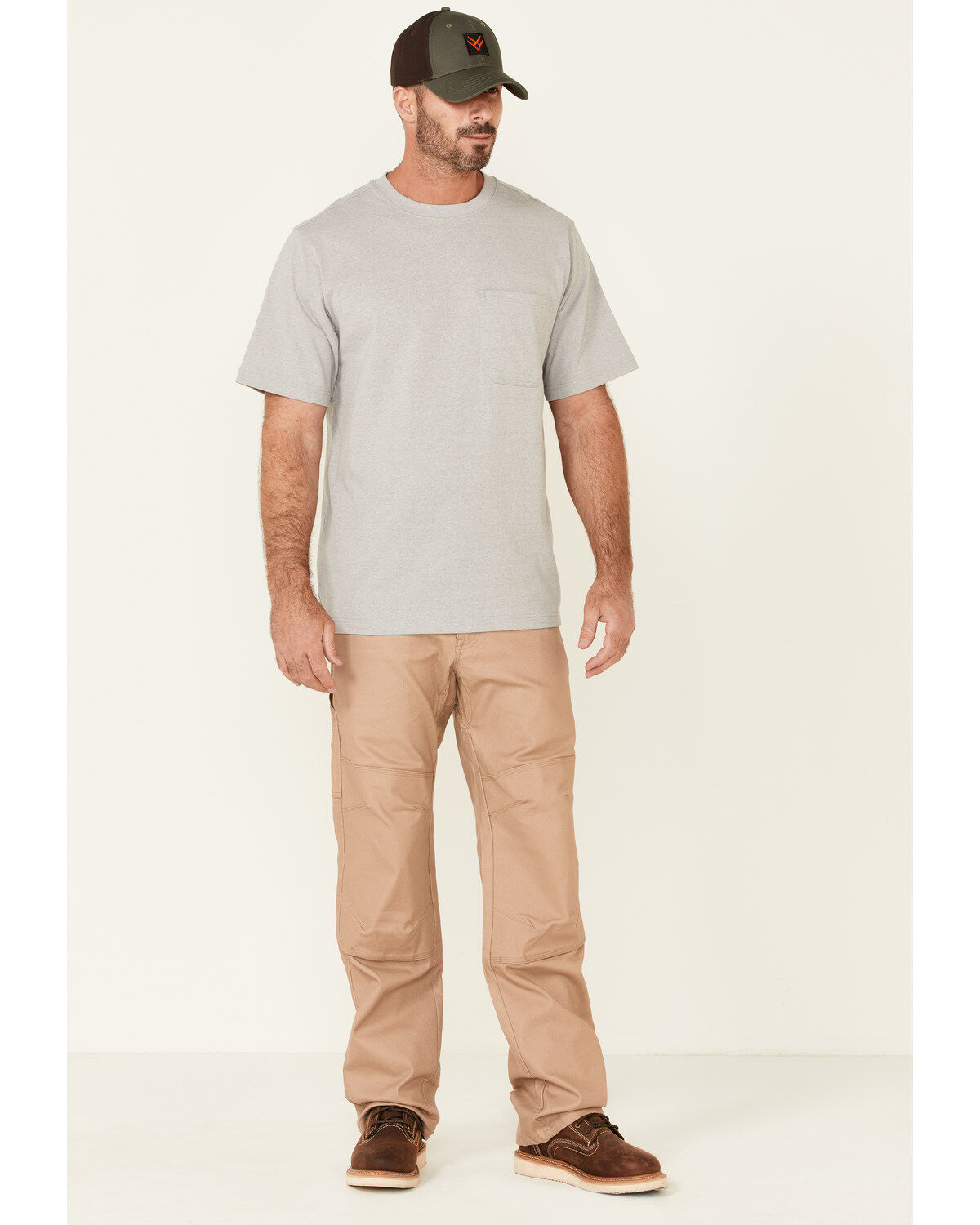 Hawx Men's Solid Light Gray Forge Short Sleeve Work Pocket T-Shirt