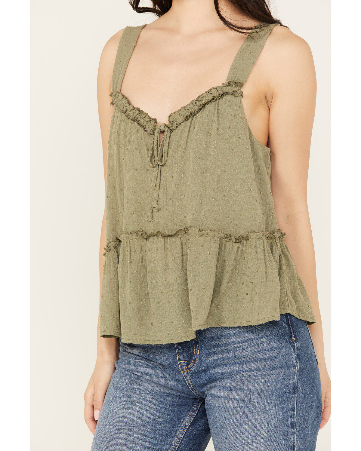 Trixxi Women's Swiss Dot Tank