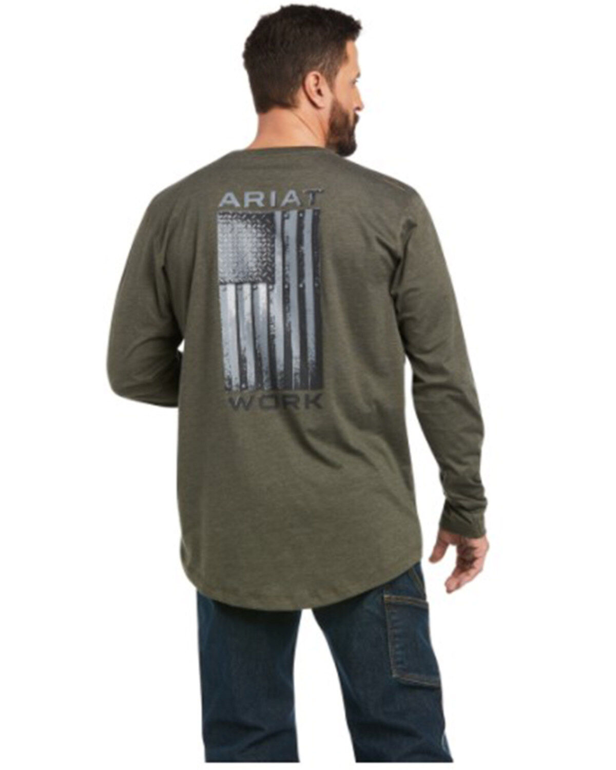 Ariat Men's Rebar Workman American Flag Graphic Work Shirt