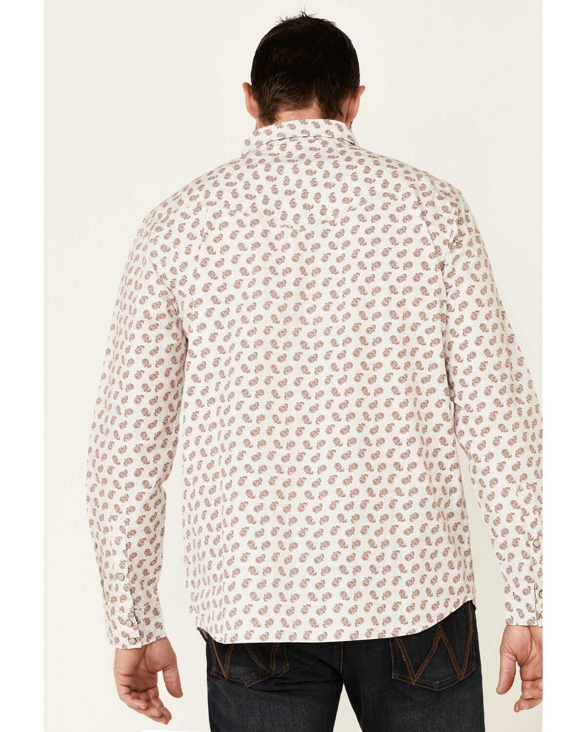 Moonshine Spirit Men's Tan Micro Paisley Print Long Sleeve Western Shirt