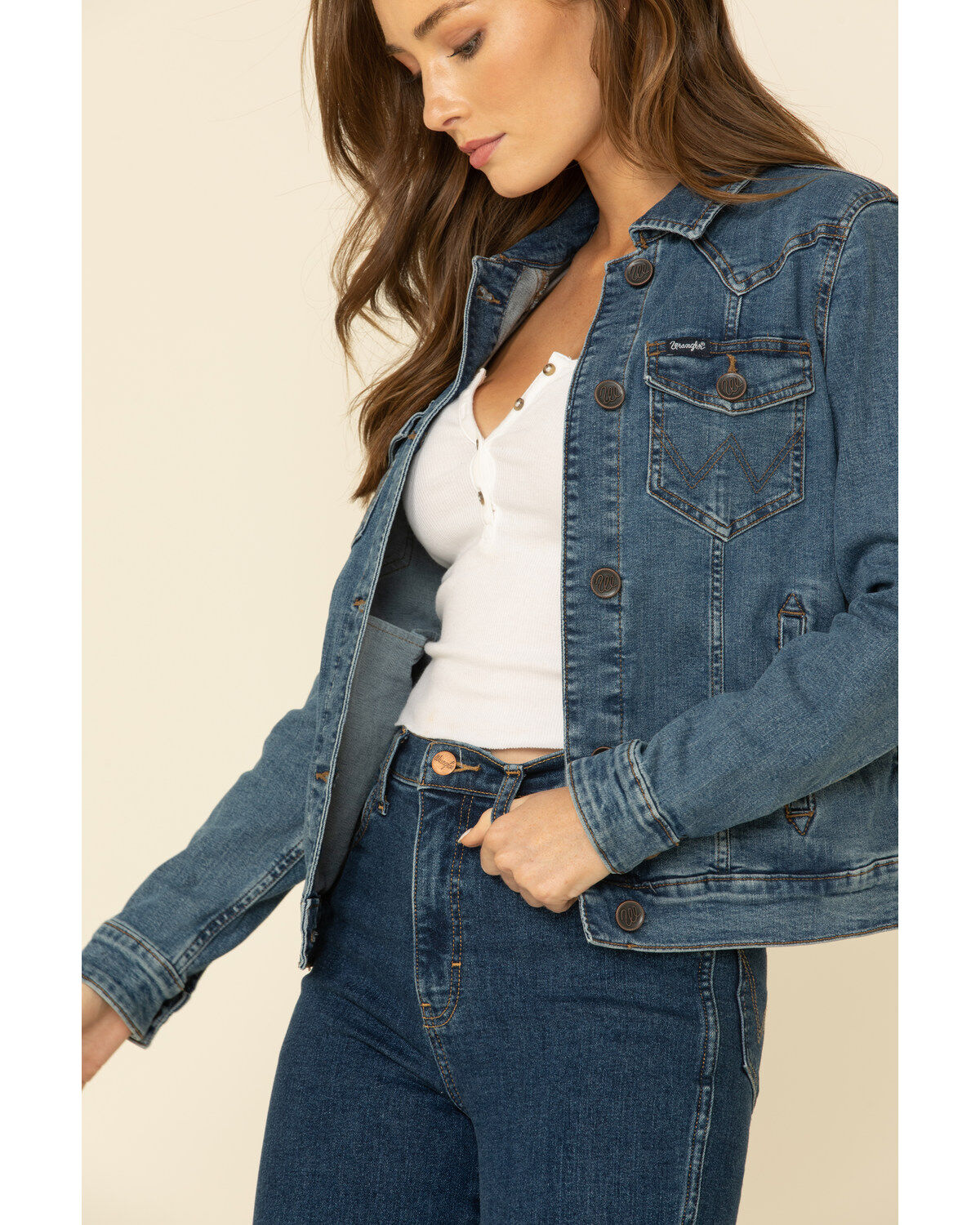 Wrangler Women's Dark Wash Classic Fit Denim Jacket