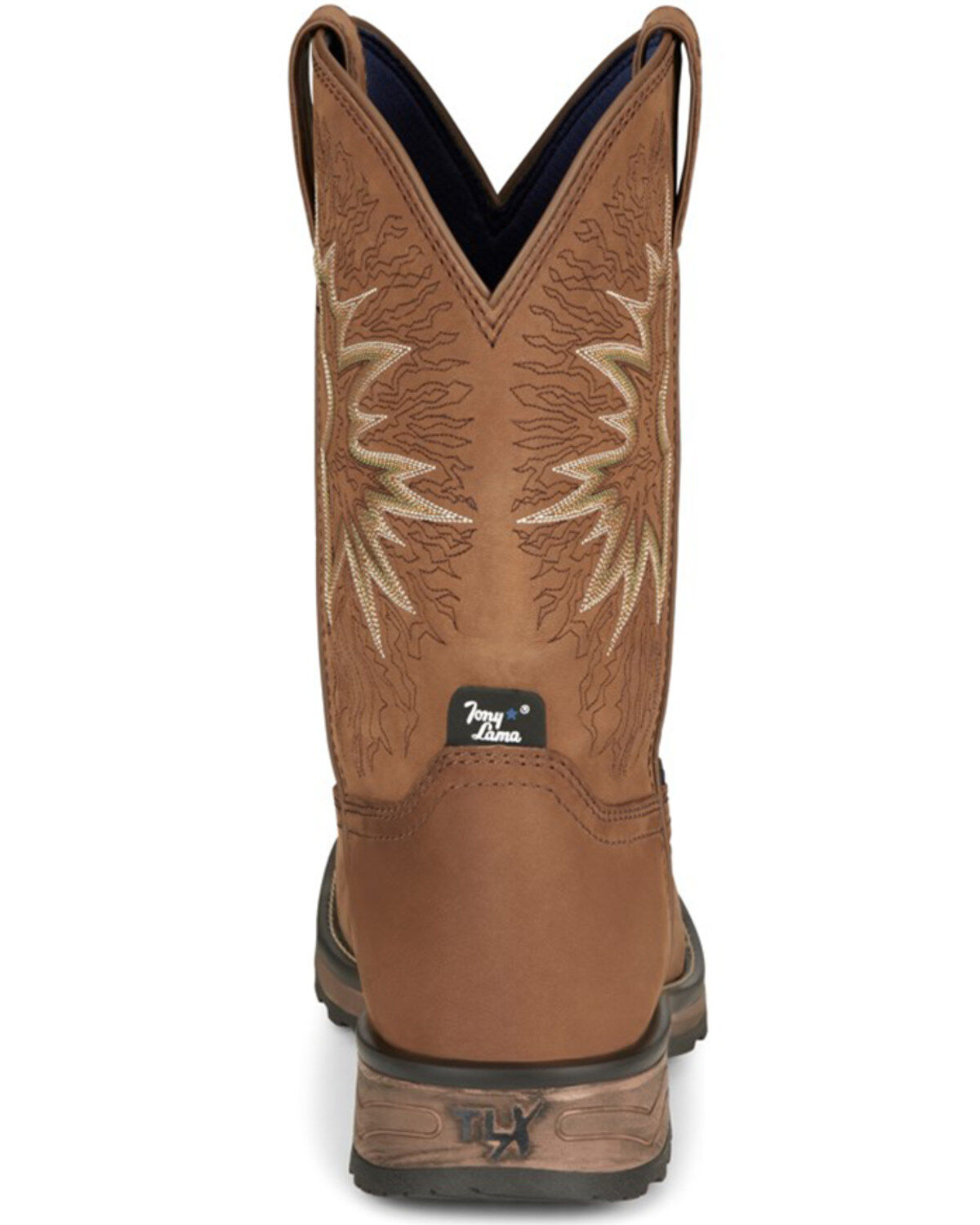 Tony Lama Men's Boom Saddle Cowhide Pull On Western Work Boots - Composite Toe