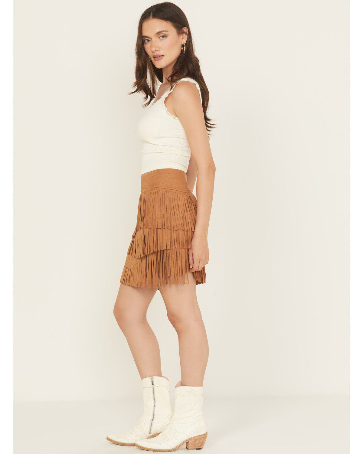 Fornia Women's Faux Suede Mini Skirt