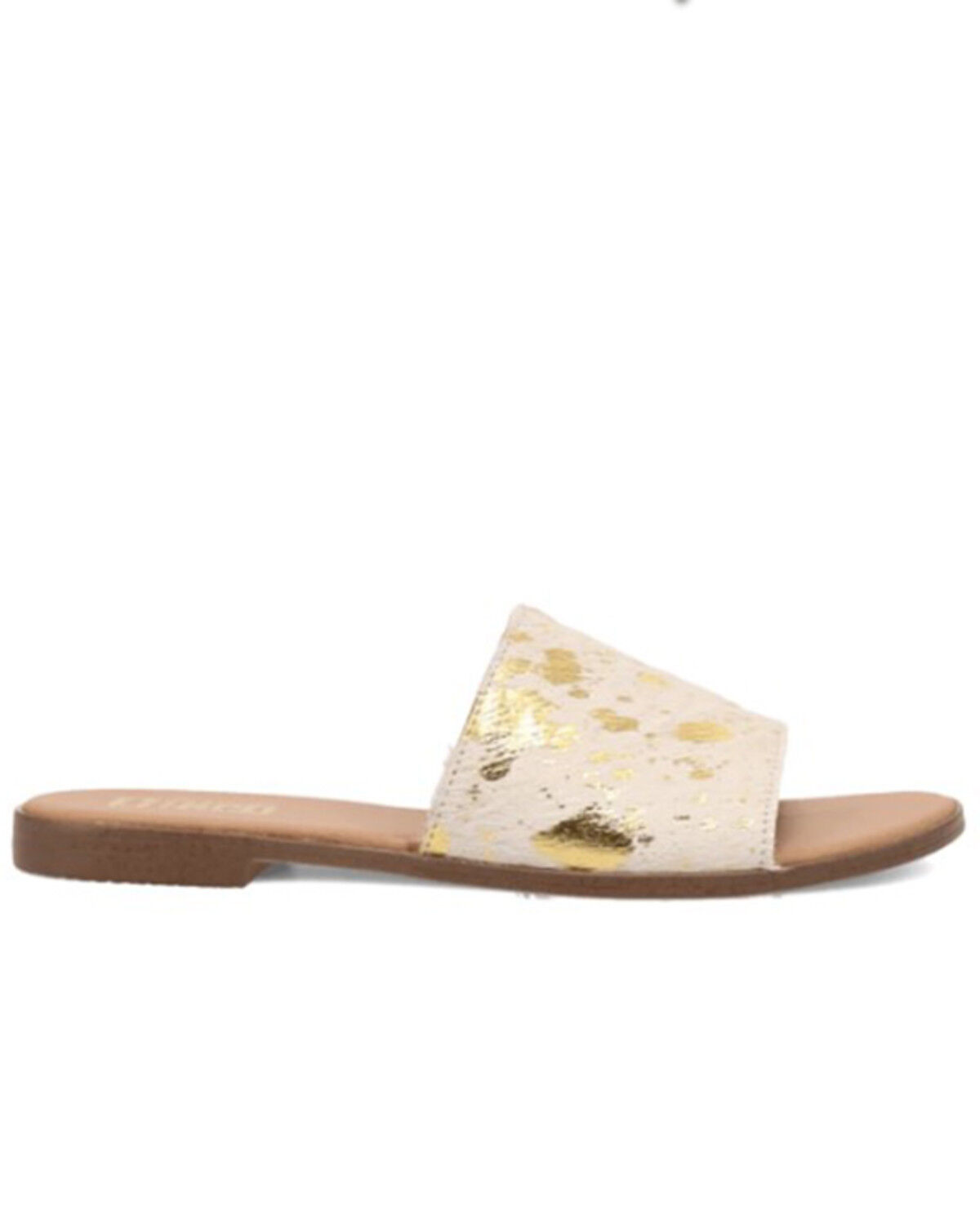 Dingo Women's Metallic Hairon Moo Moo Sandals