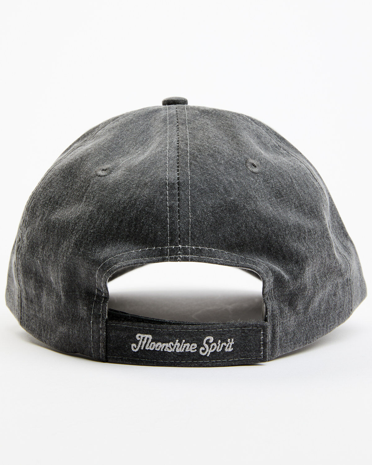 Moonshine Spirit Men's Embroidered Whiskey Life Skull Solid Ball Cap